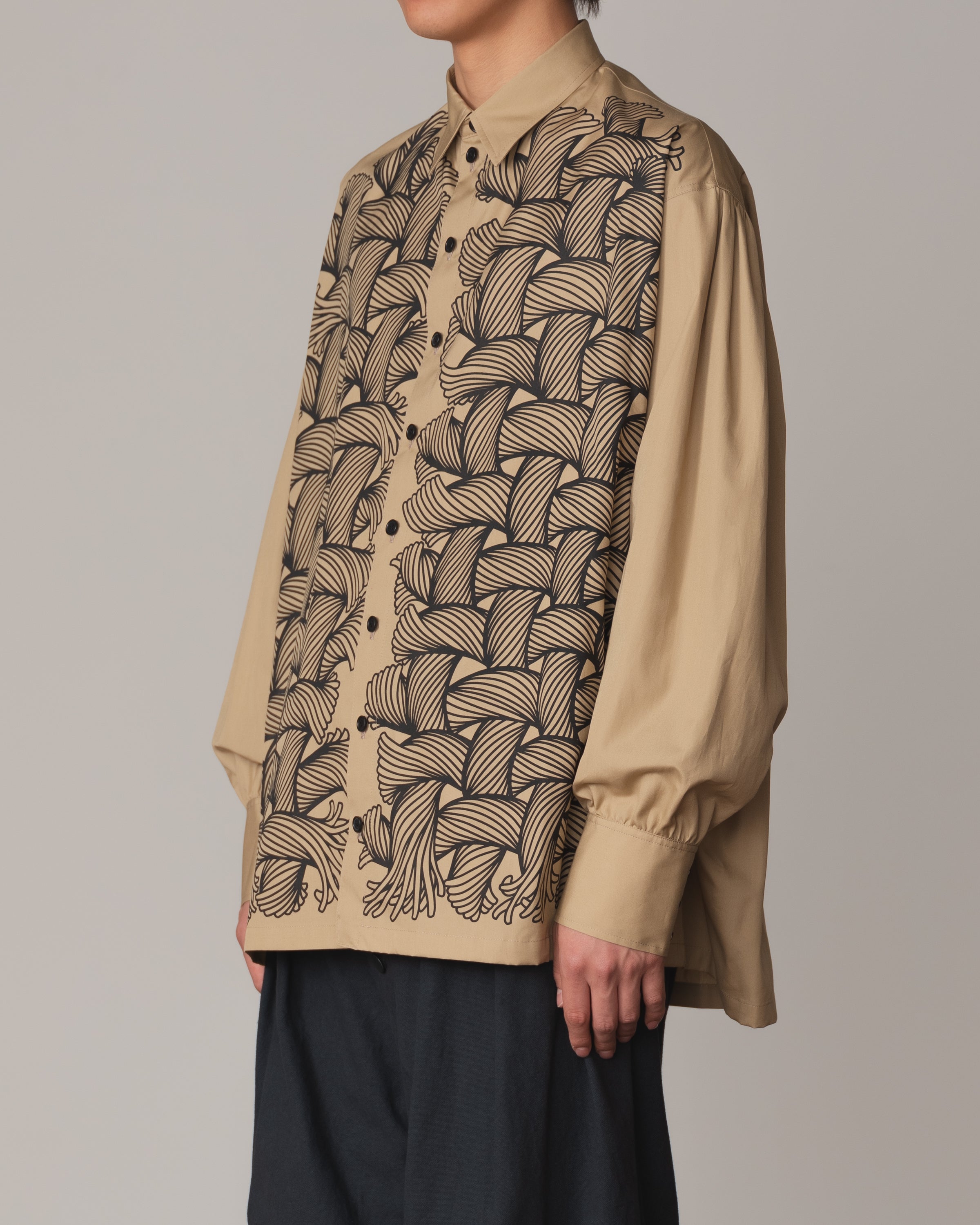 Shirt 893- Cotton100% Broad 100- 89 Pattern Rope- Light Beige