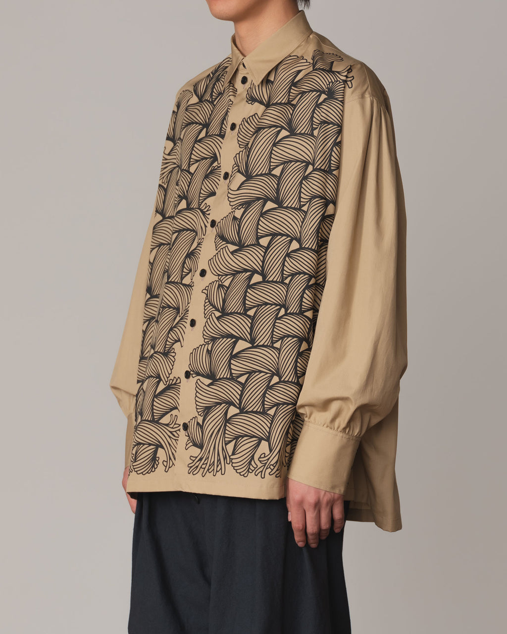 Shirt 893- Cotton100% Broad 100- 89 Pattern Rope- Light Beige