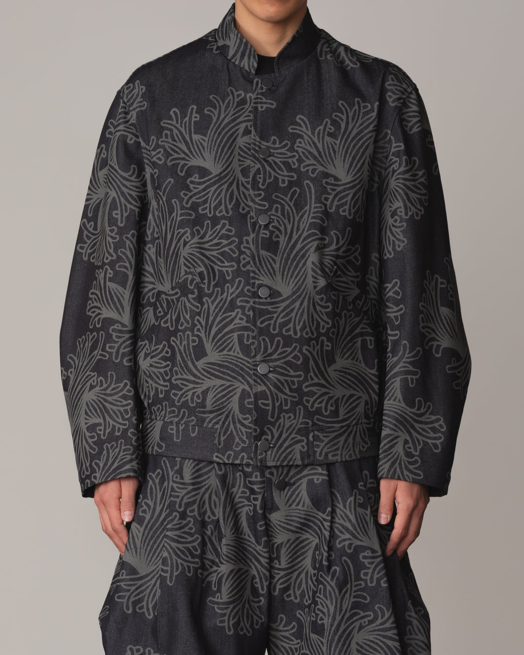 Jacket 3745B- Cotton100% Denim Print- L Rope- Indigo