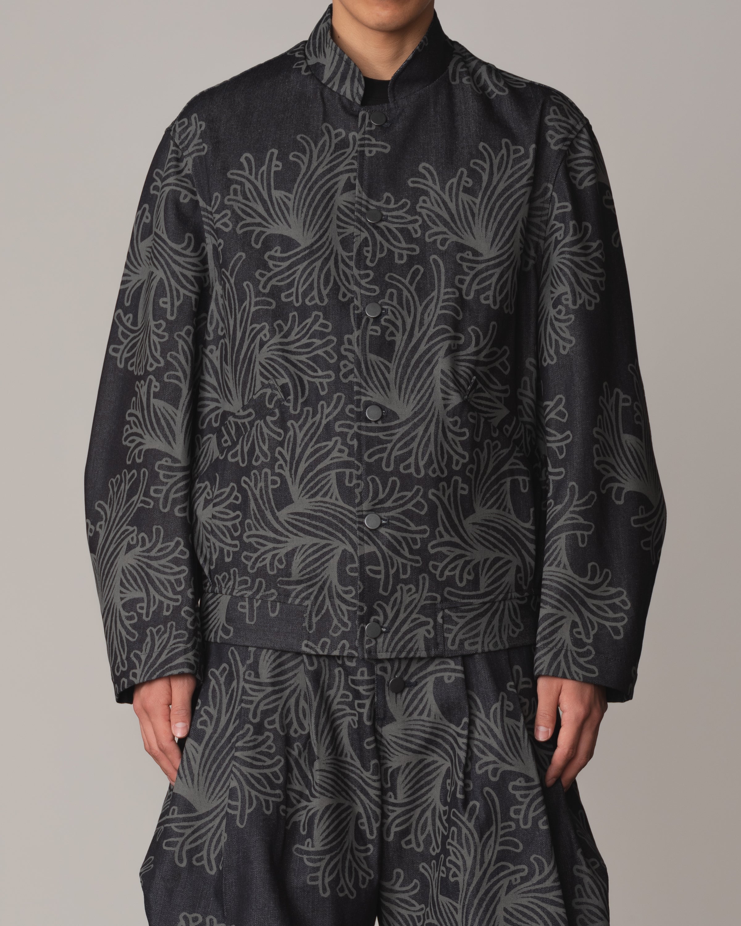 Jacket 3745B- Cotton100% Denim Print- L Rope- Indigo