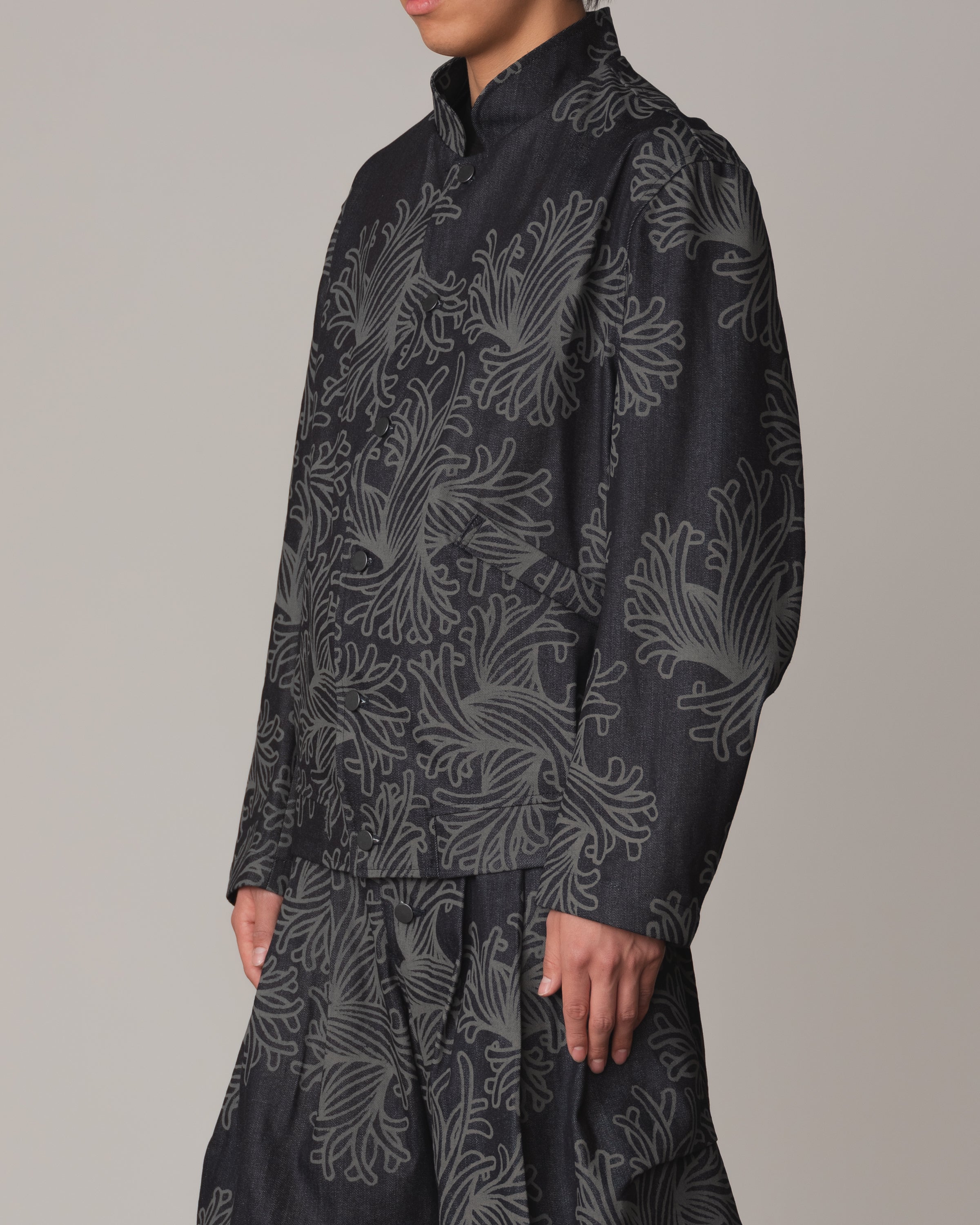 Jacket 3745B- Cotton100% Denim Print- L Rope- Indigo