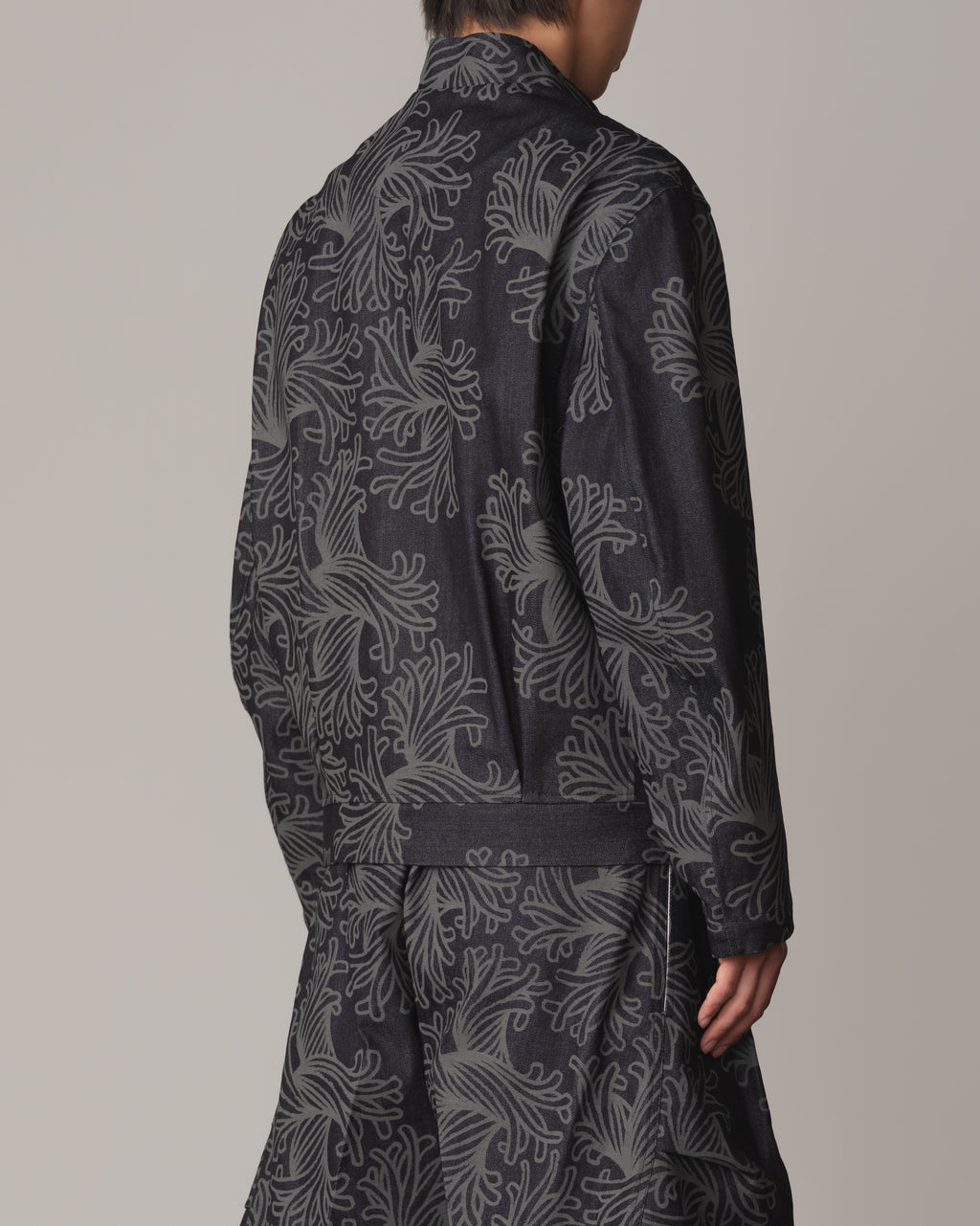 Jacket 3745B- Cotton100% Denim Print- L Rope- Indigo