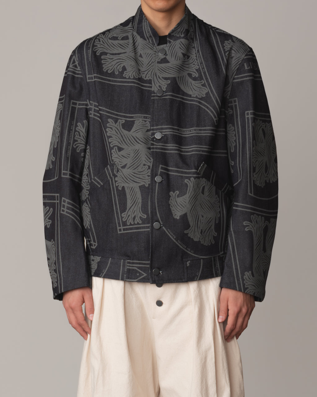 Jacket 3745B- Cotton100% Denim Print- 42S Pattern Rope- Indigo