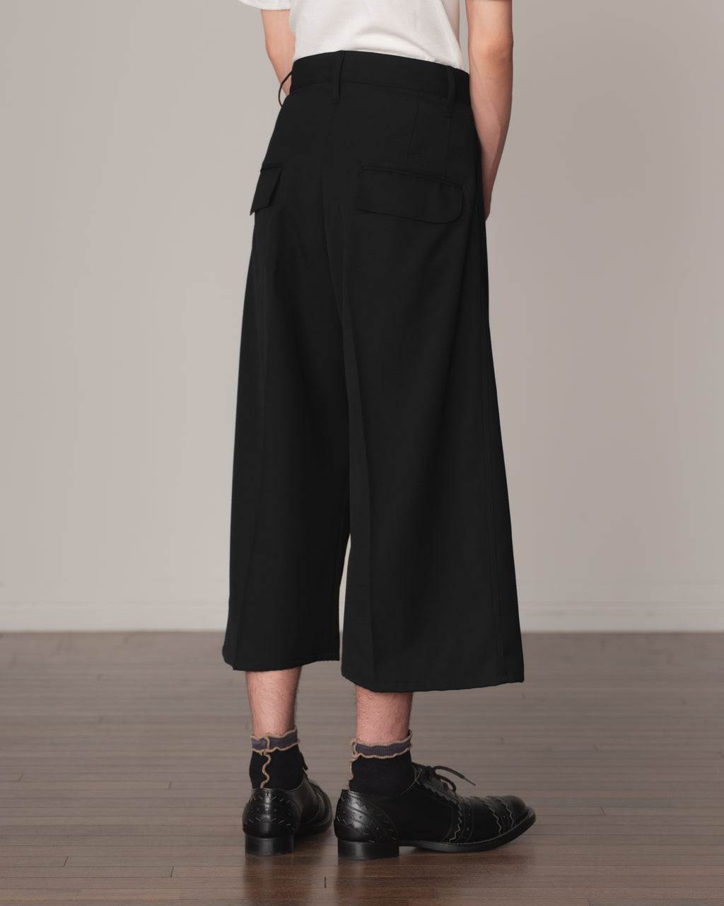 Trousers 8PT- Wool100% Gabardine- Black
