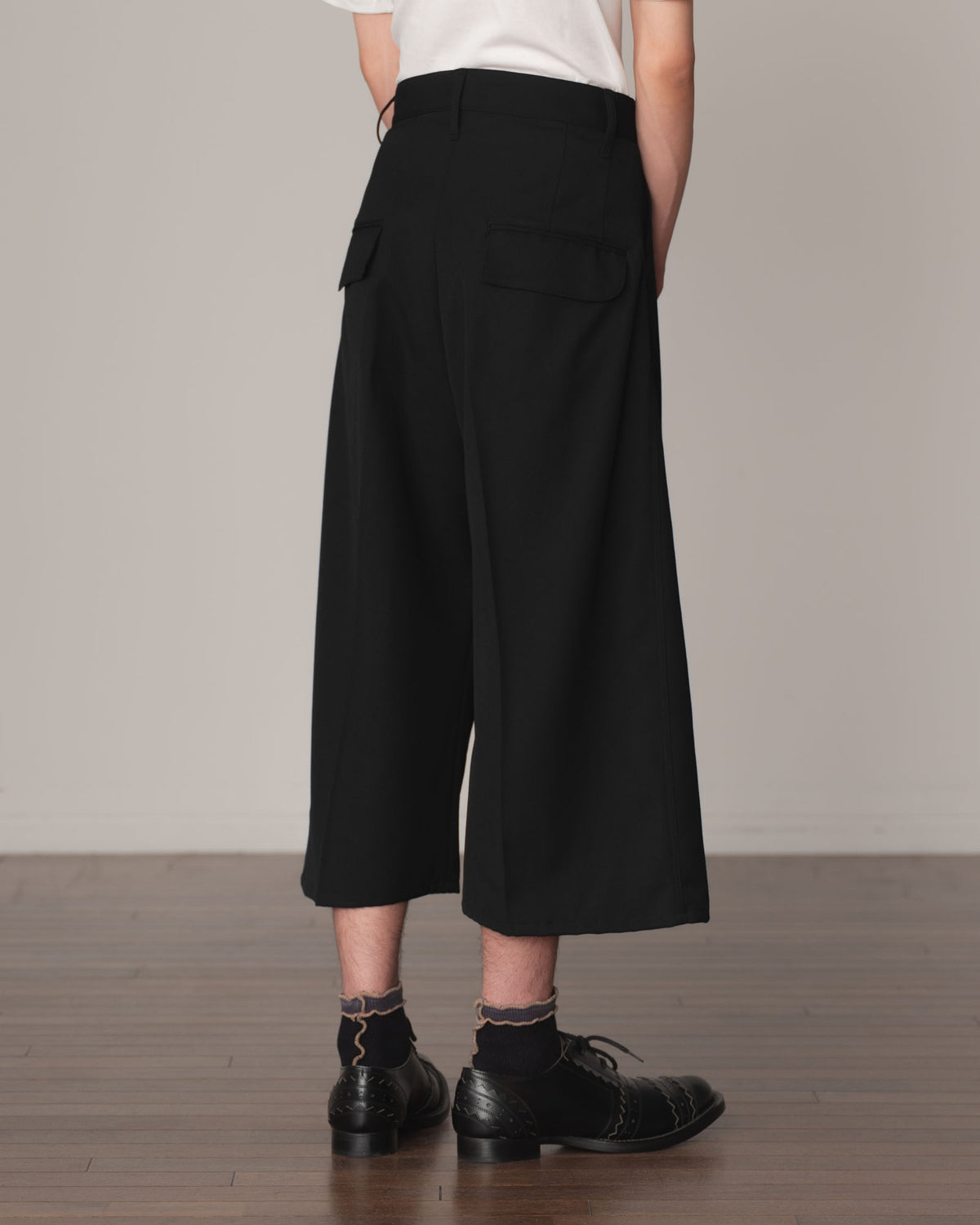 Trousers 8PT- Wool100% Gabardine- Black
