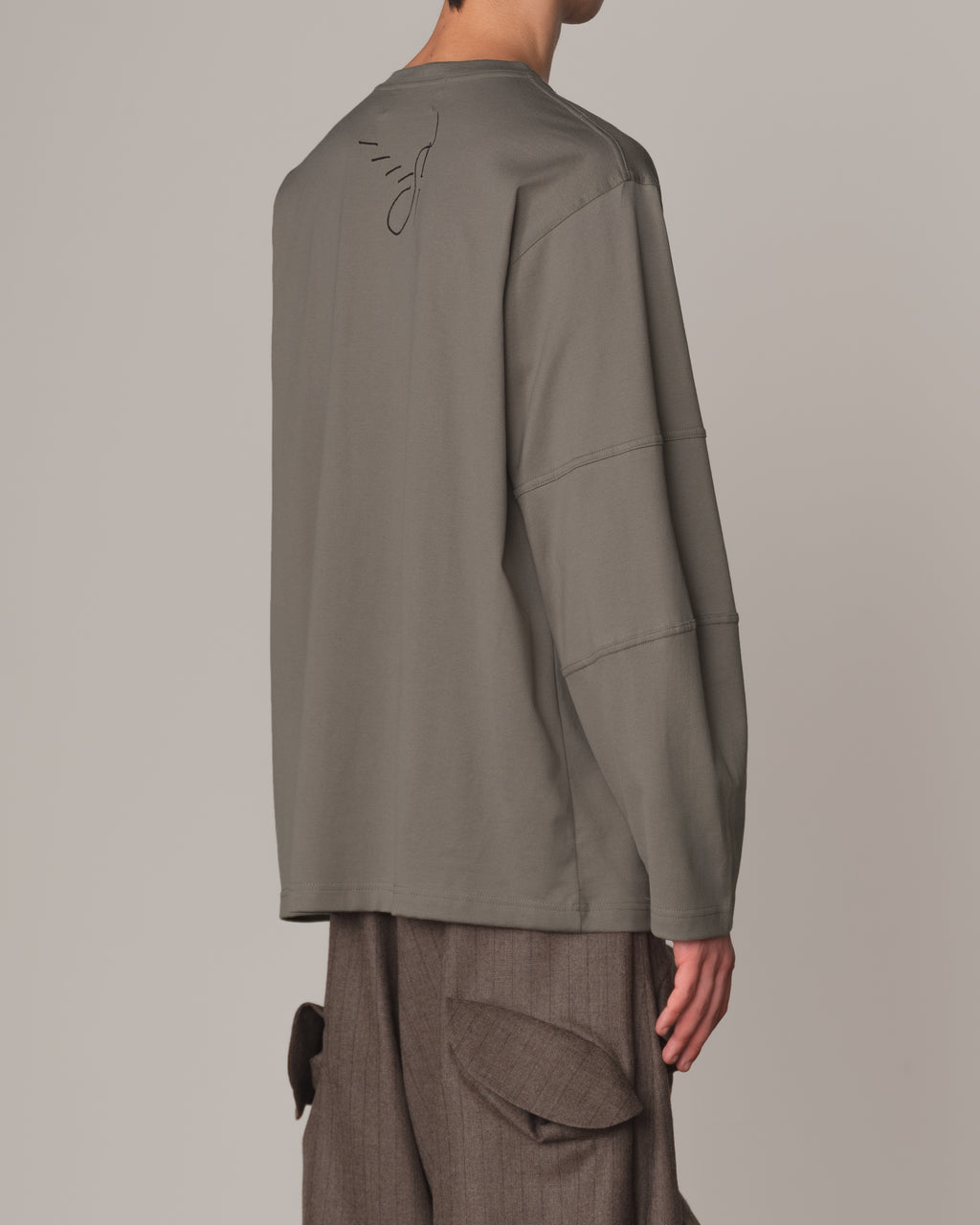Tshirt 108- Cotton100% Jersey- Twist Rope Print- Grey