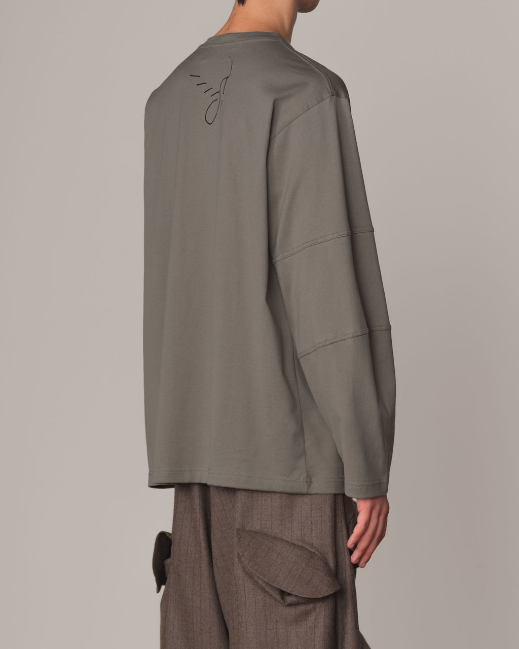 Tshirt 108- Cotton100% Jersey- Twist Rope Print- Grey