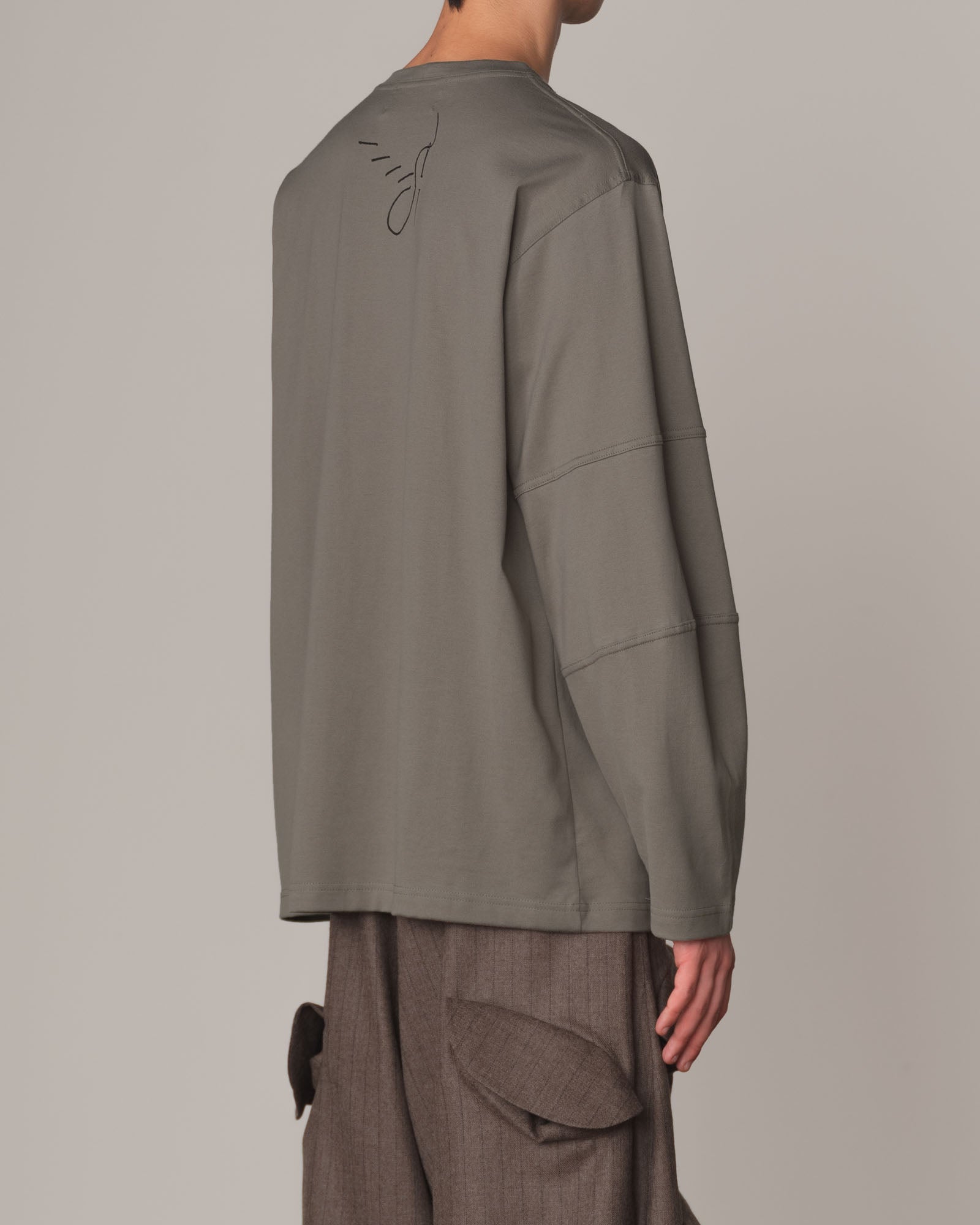 Tshirt 108- Cotton100% Jersey- Twist Rope Print- Grey