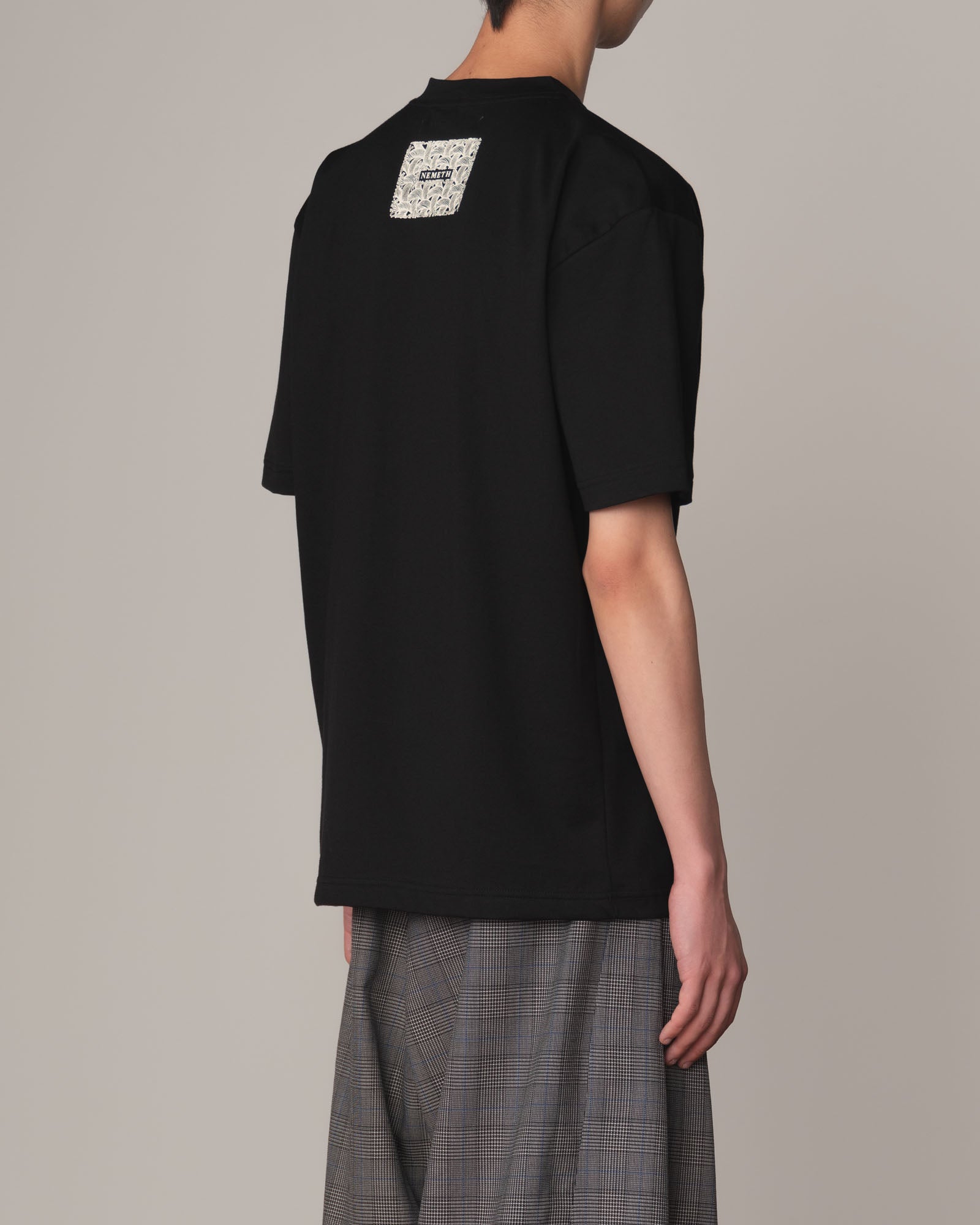 Tshirt Printed- Cotton100% Jersey- Waving Rope- Black