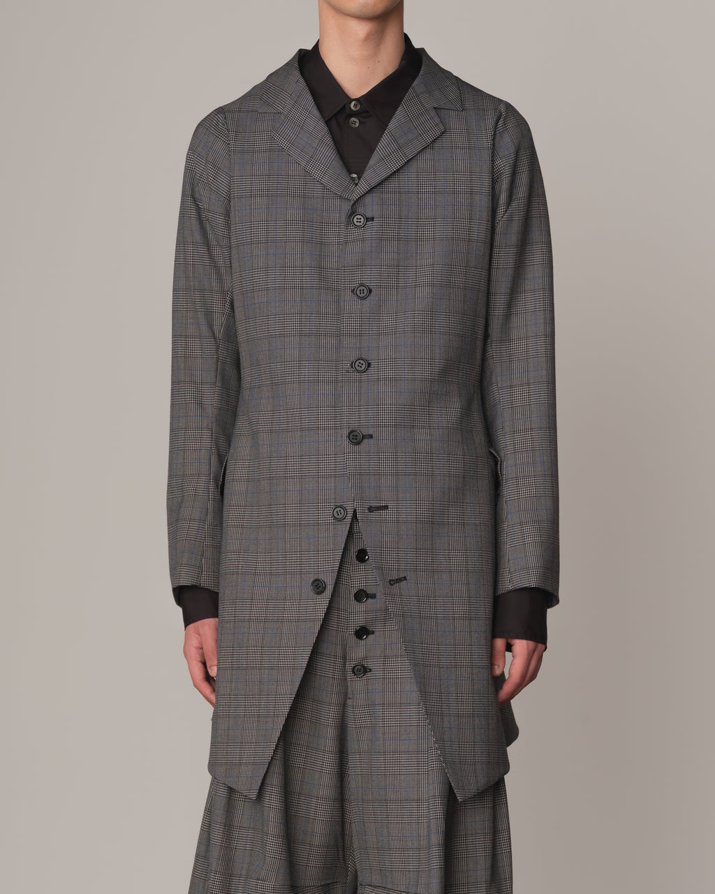 Jacket 17451- Wool100% Glen Check- Grey