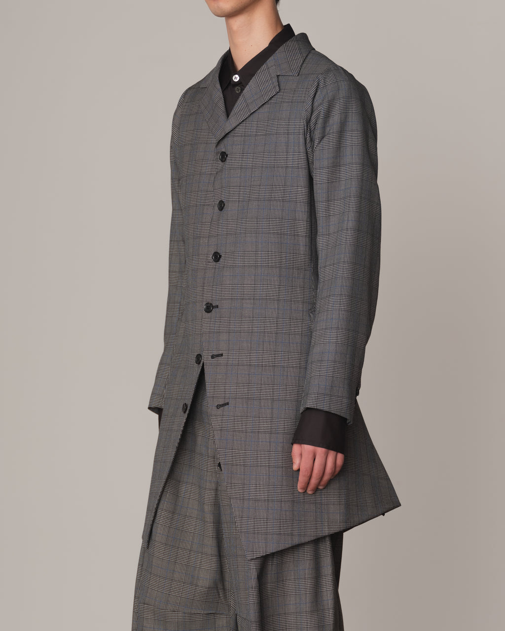 Jacket 17451- Wool100% Glen Check- Grey