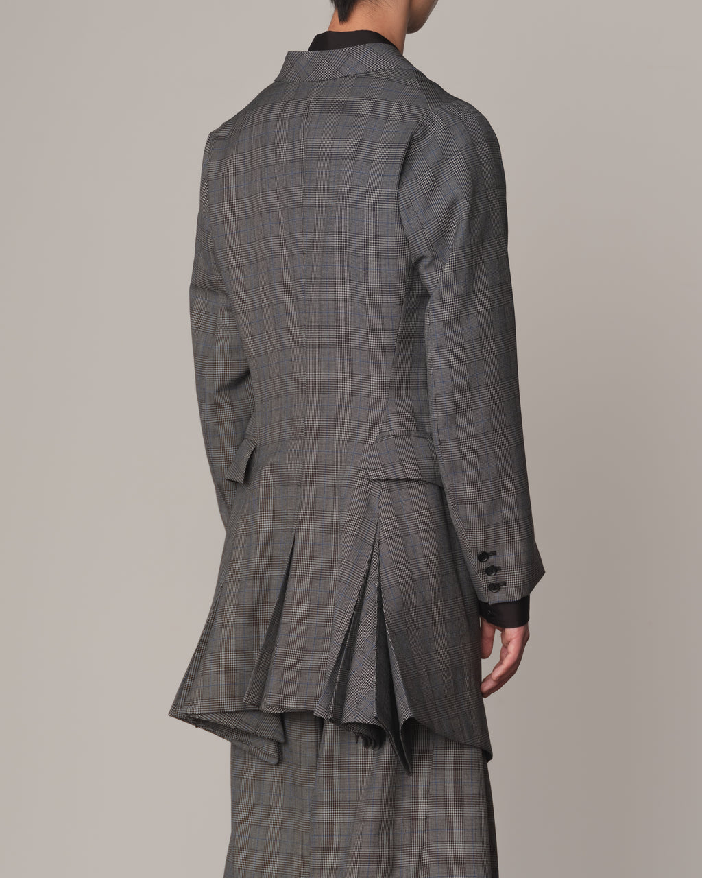 Jacket 17451- Wool100% Glen Check- Grey