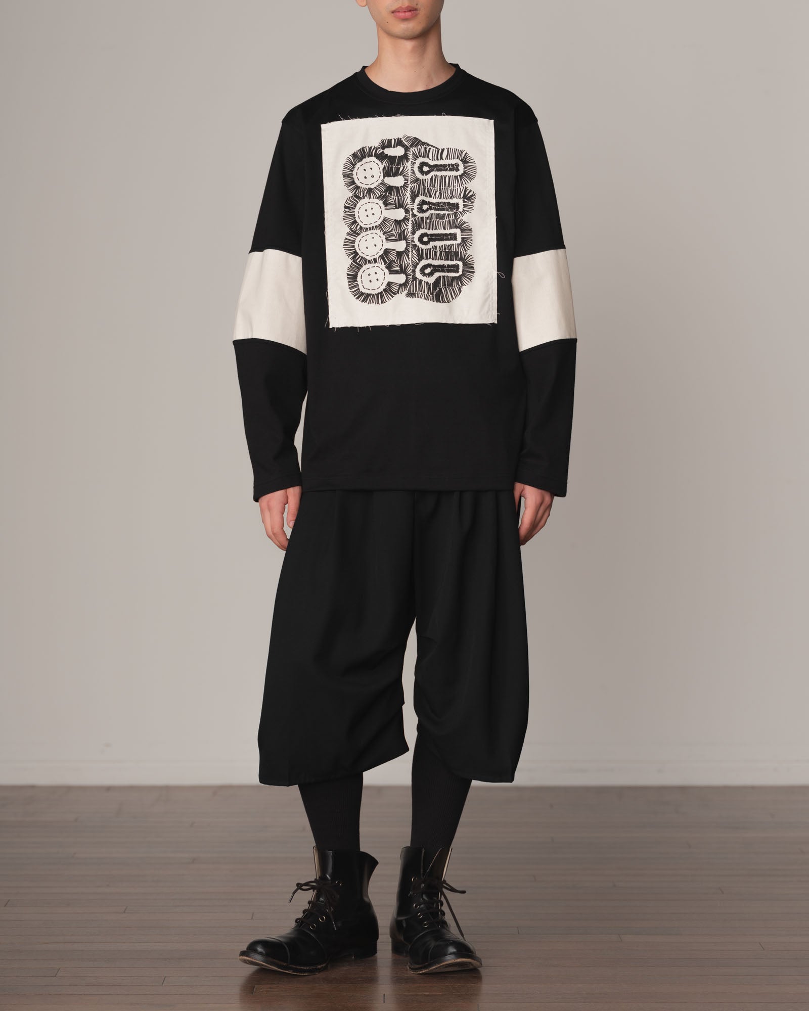 Tshirt 108- Cotton100% Jersey Wsp- Buttonhole- Black