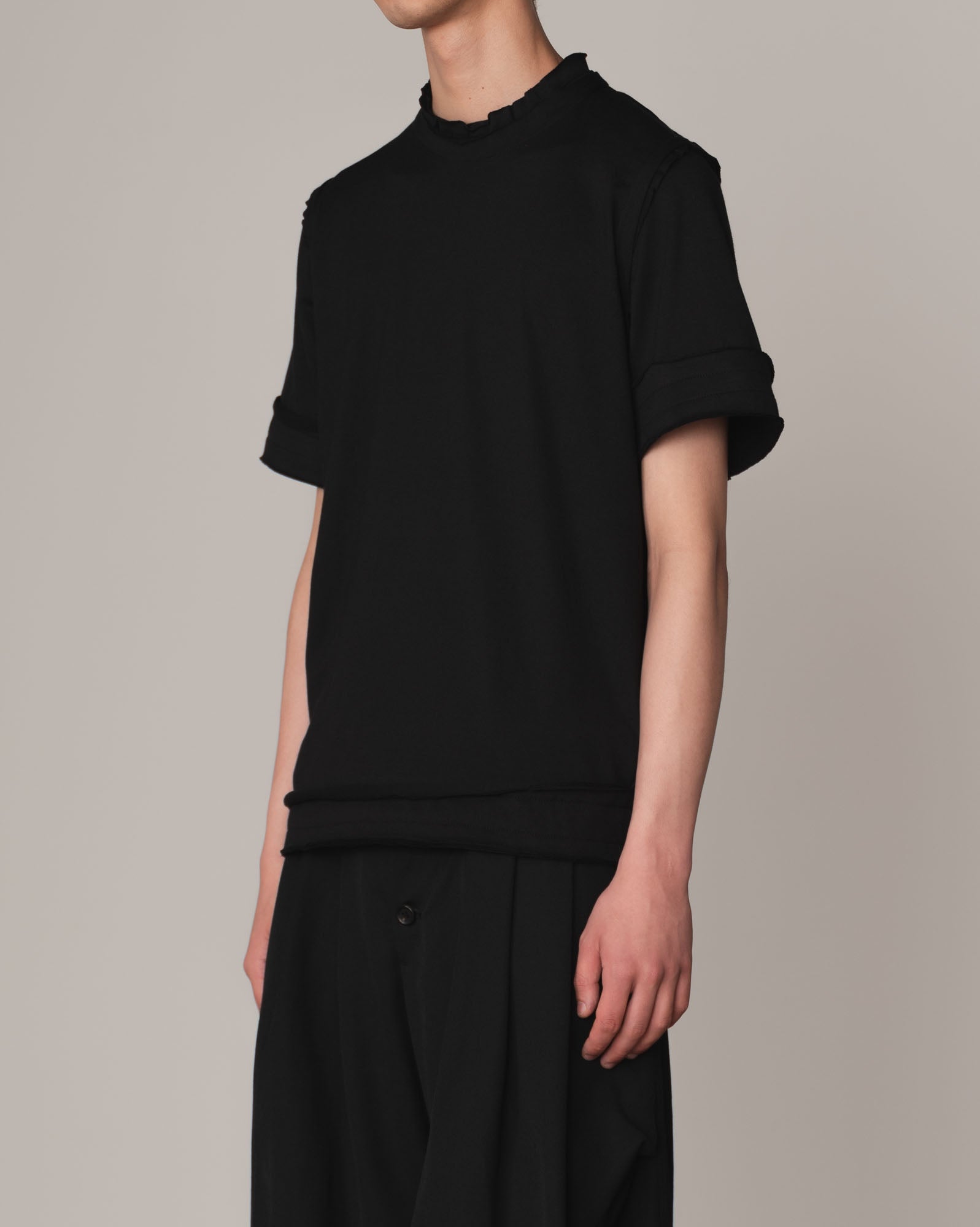 Tshirt 125- Cotton100% Jersey- Black