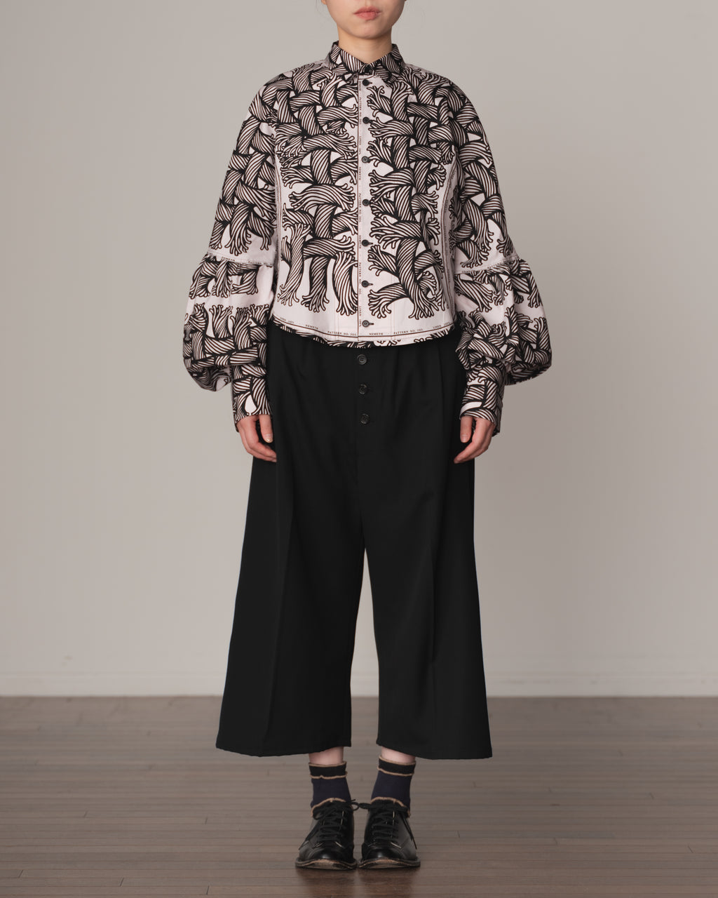 Shirt 203D Mix- Cotton100% Broad Print- 203 Pattern Rope/Isle Rope- Pink