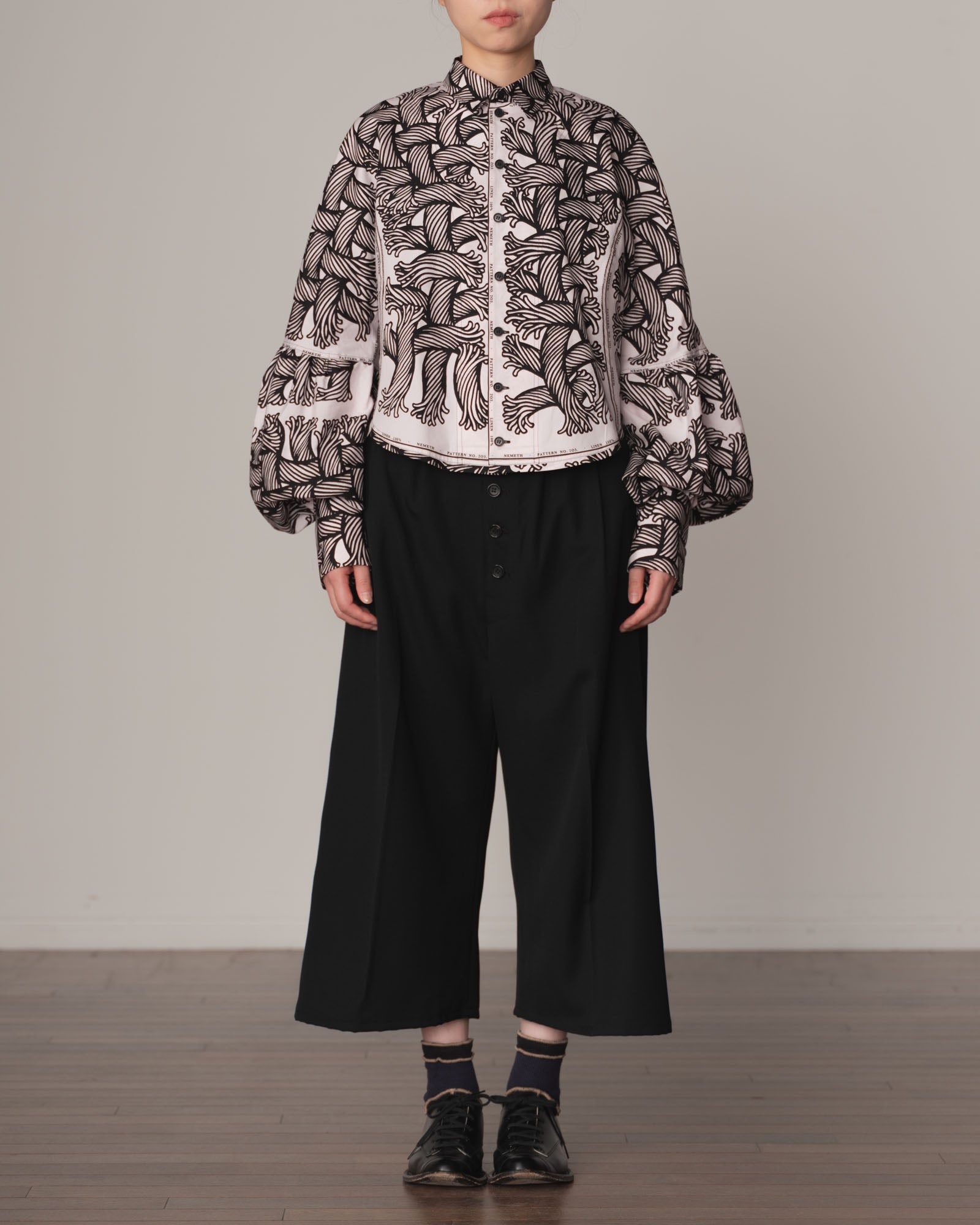 Shirt 203D Mix- Cotton100% Broad Print- 203 Pattern Rope/Isle Rope- Pink