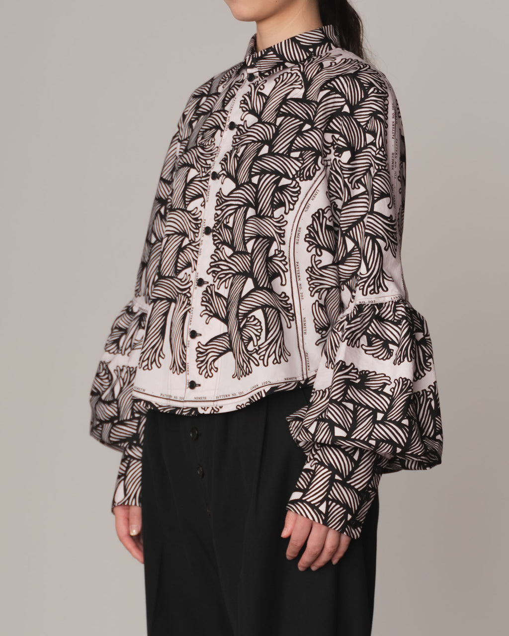 Shirt 203D Mix- Cotton100% Broad Print- 203 Pattern Rope/Isle Rope- Pink