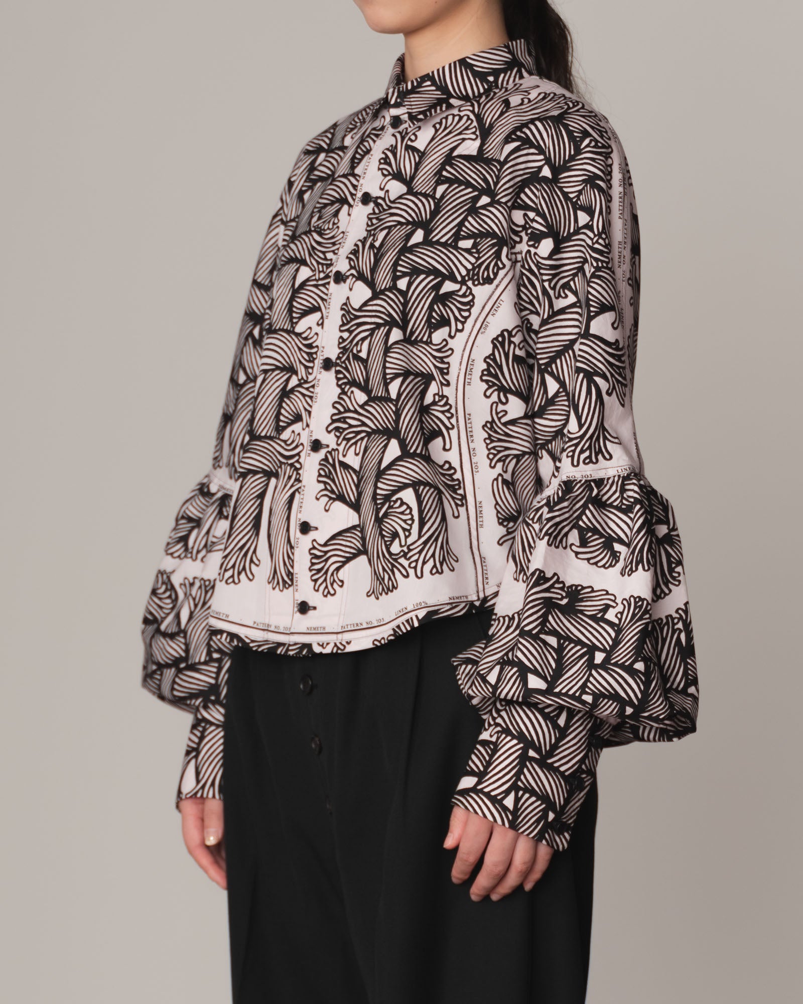 Shirt 203D Mix- Cotton100% Broad Print- 203 Pattern Rope/Isle Rope- Pink
