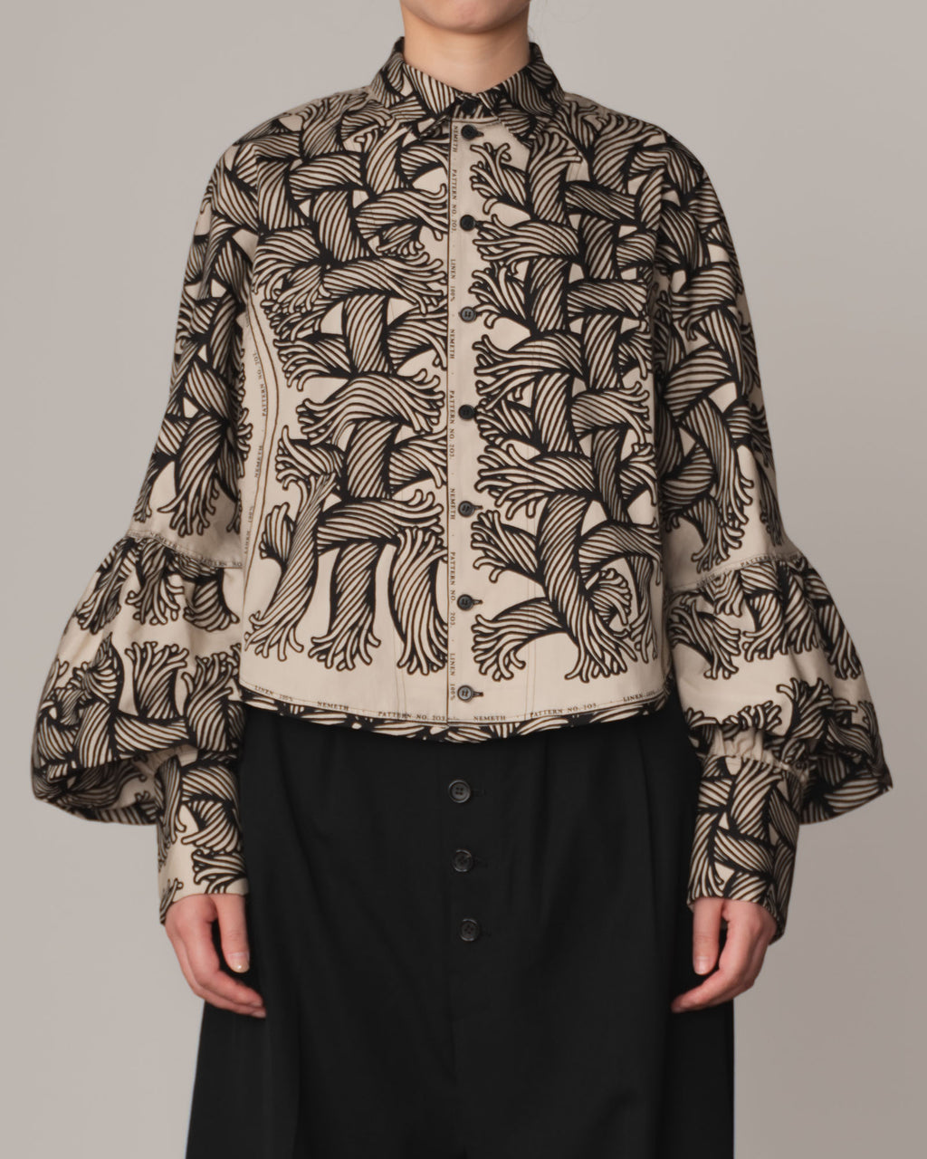 Shirt 203D Mix- Cotton100% Broad Print- 203 Pattern Rope/Isle Rope- Beige