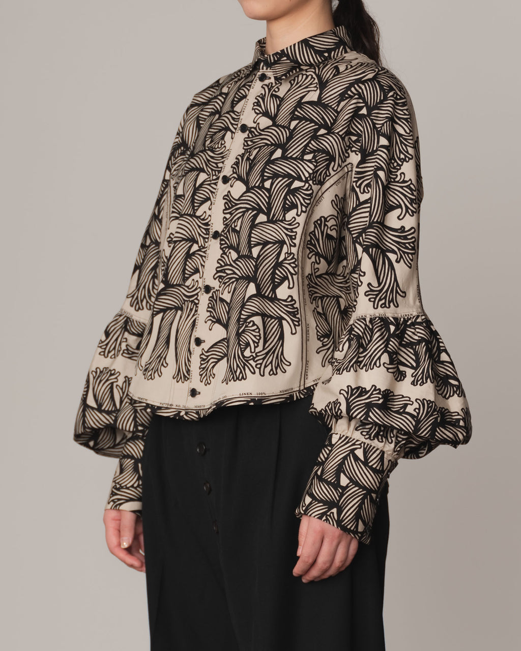 Shirt 203D Mix- Cotton100% Broad Print- 203 Pattern Rope/Isle Rope- Beige