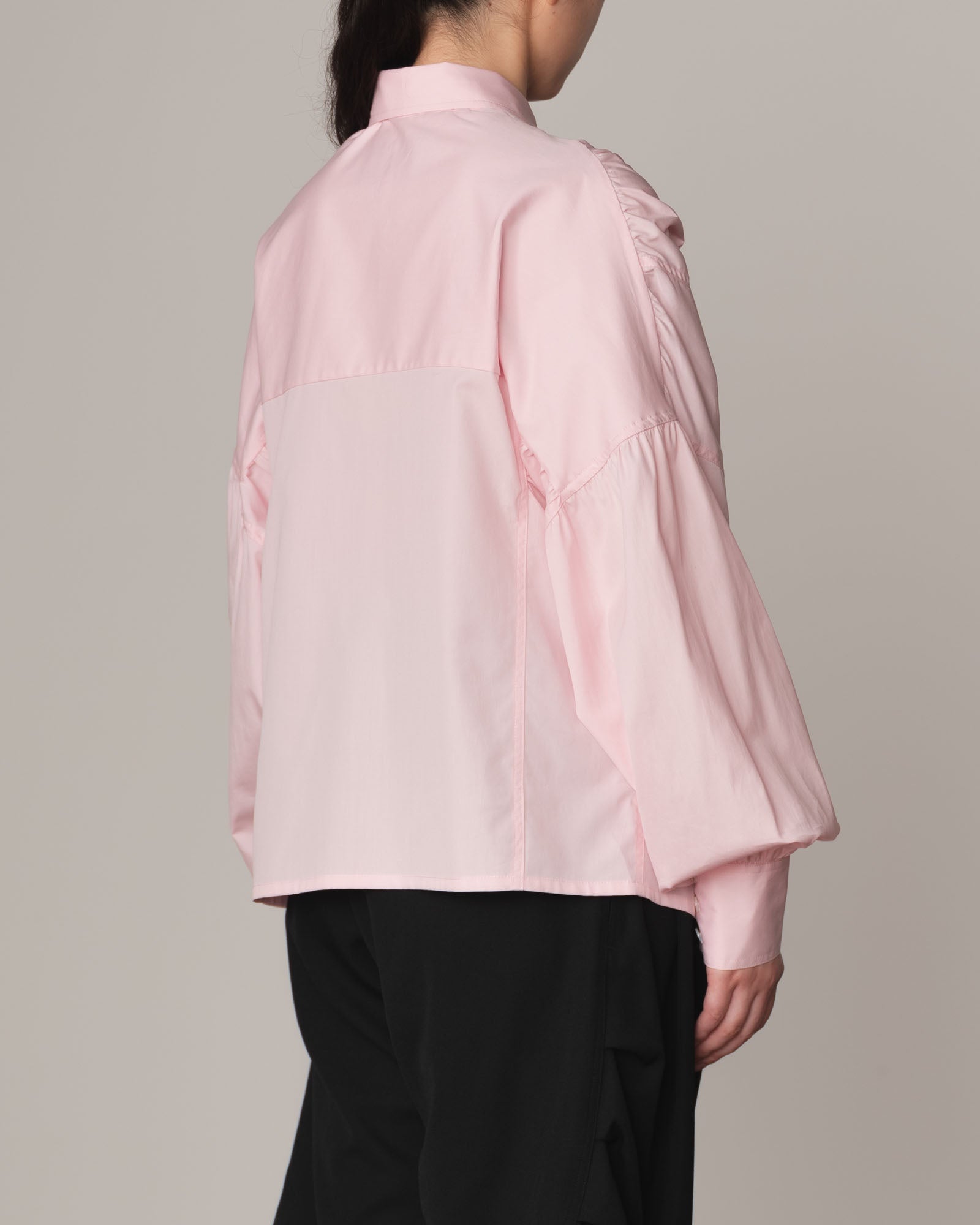 Shirt 87C Collar- Cotton100% Broad Gather Stitch- Gather Stitch- Pink