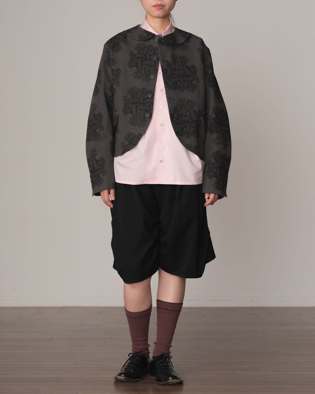 Trousers 64B- Wool100% Gabardine- Black
