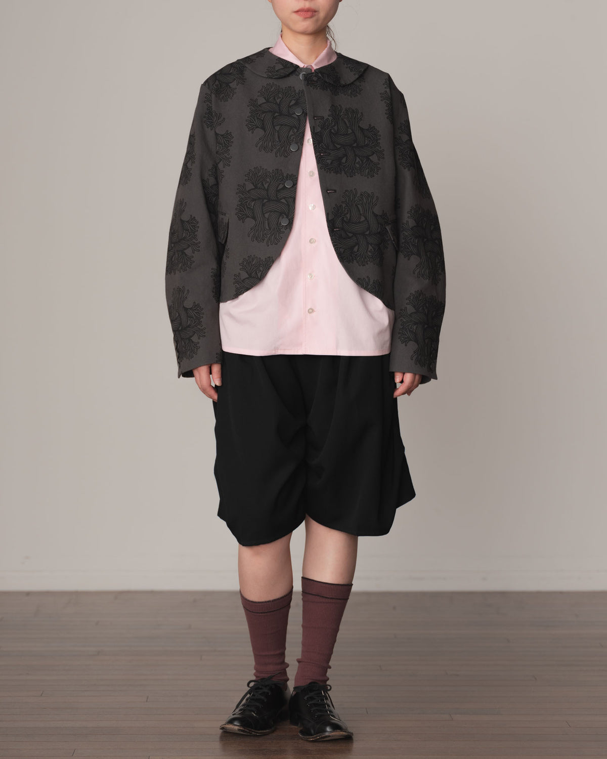 Trousers 64B- Wool100% Gabardine- Black