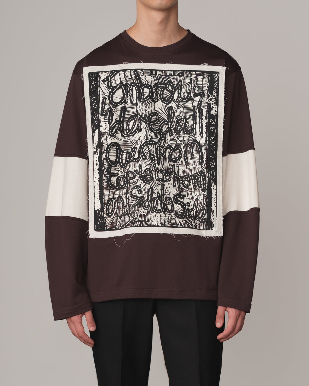 Tshirt 108- Cotton100% Jersey Wsp- Selvage Embroidered- Brown