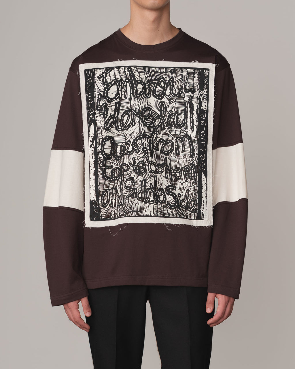 Tshirt 108- Cotton100% Jersey Wsp- Selvage Embroidered- Brown