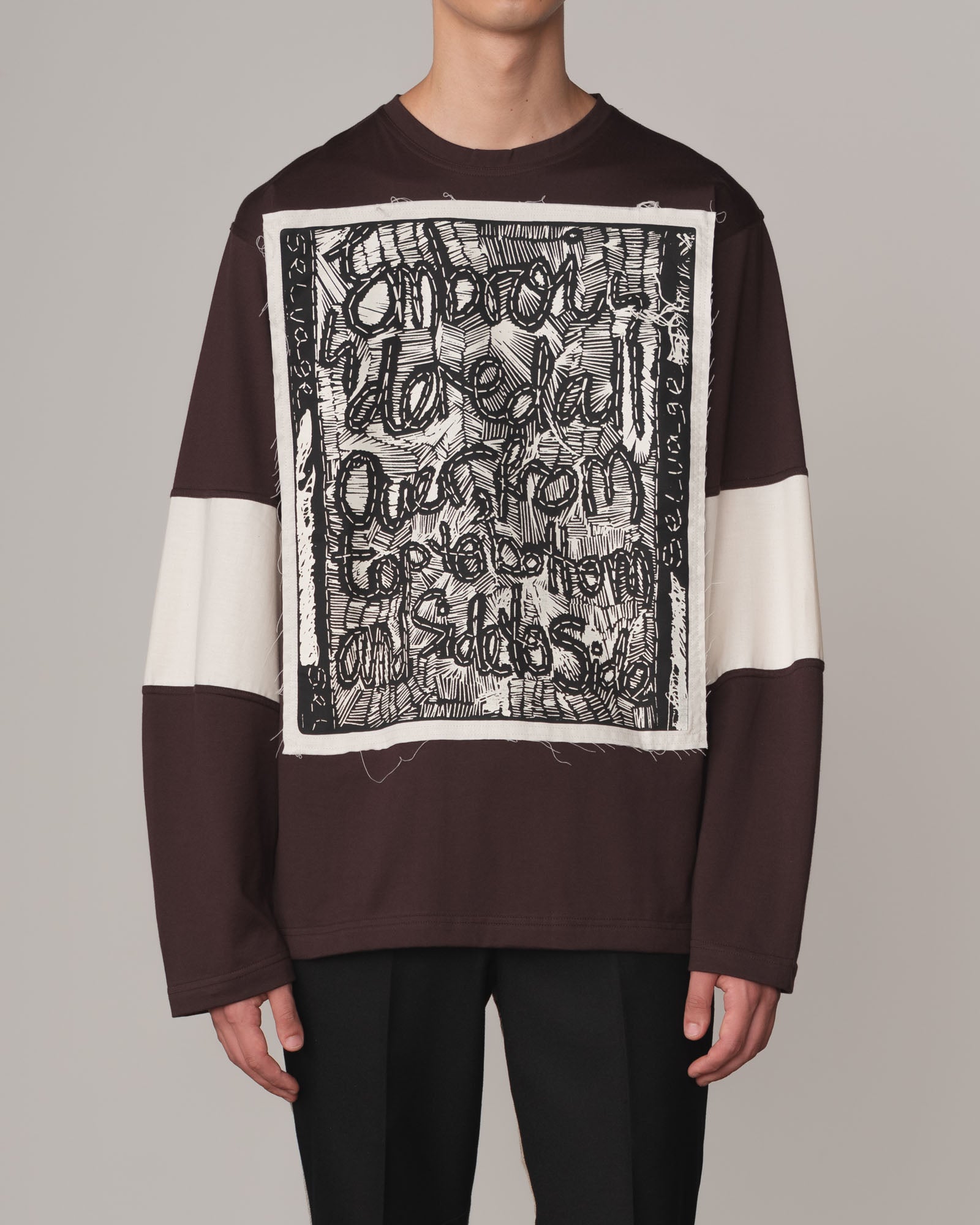 Tshirt 108- Cotton100% Jersey Wsp- Selvage Embroidered- Brown