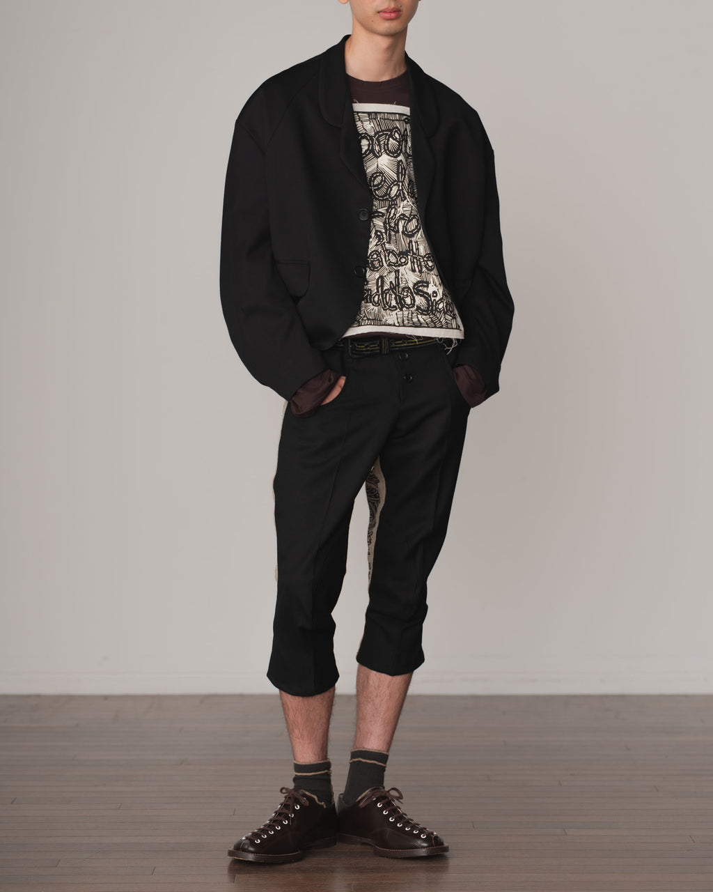 Tshirt 108- Cotton100% Jersey Wsp- Selvage Embroidered- Brown