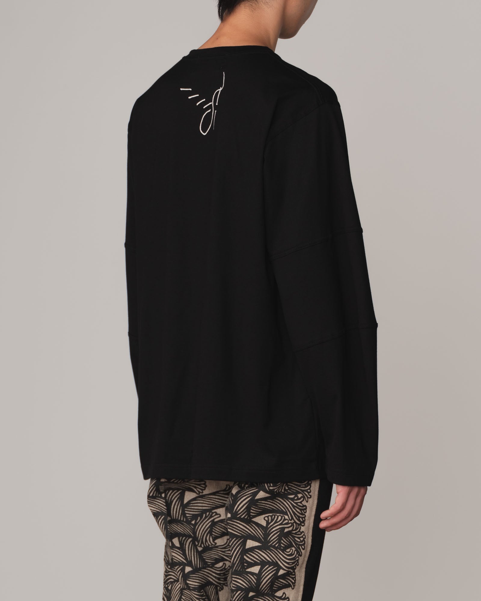 Tshirt 108- Cotton100%- Lace Rope Print- Black