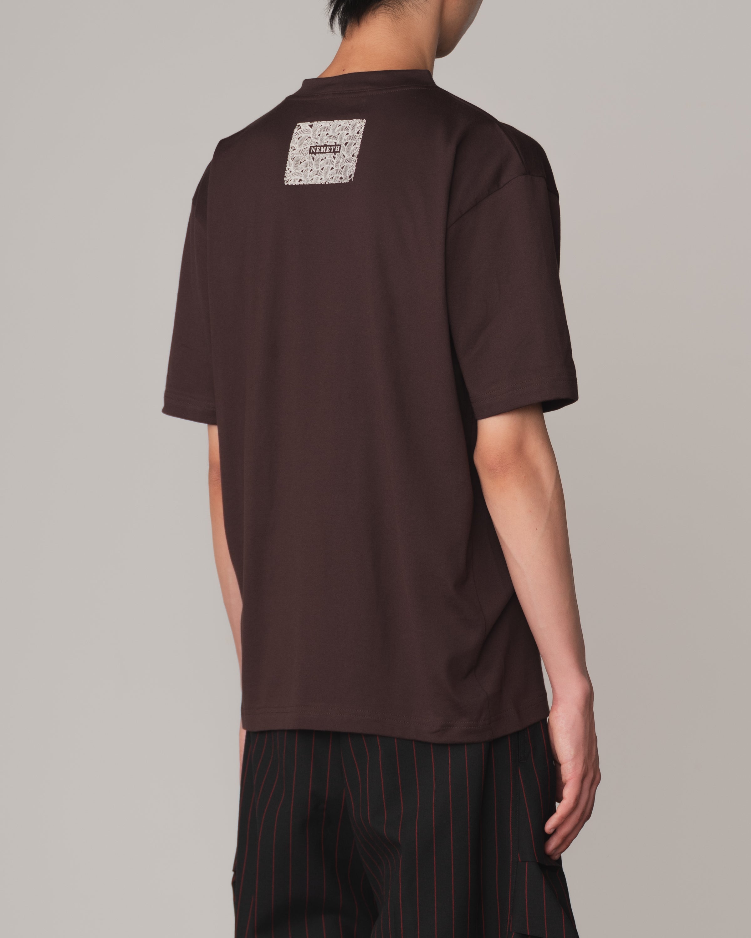 Tshirt Printed- Cotton100% Jersey- Embroidery Rope- Brown