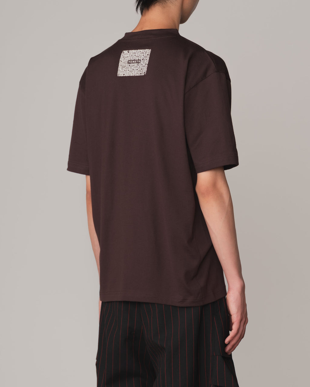 Tshirt Printed- Cotton100% Jersey- Embroidery Rope- Brown