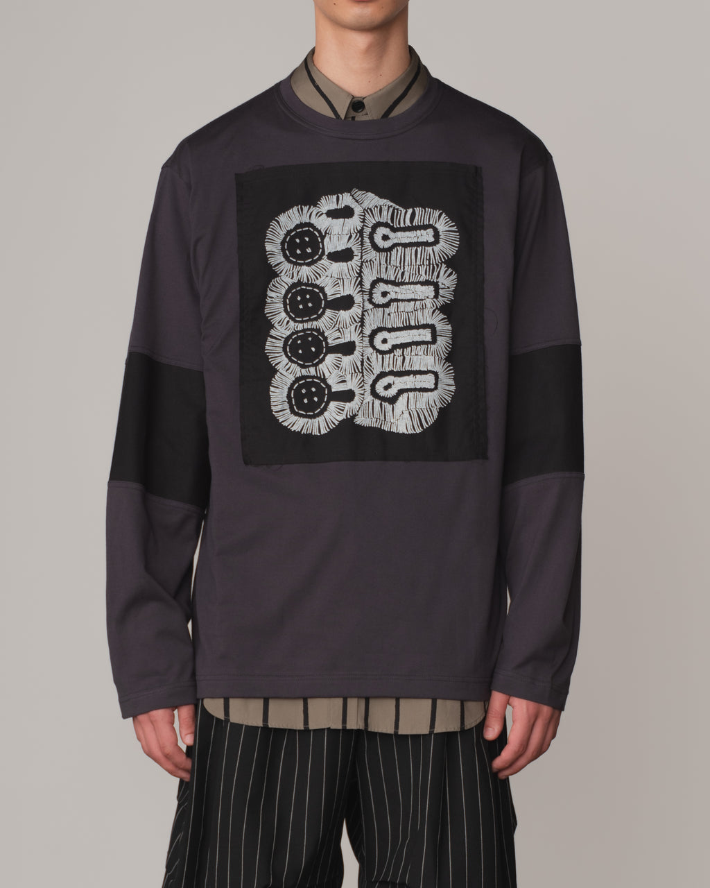 Tshirt 108- Cotton100% Jersey Bsp- Buttonhole- Charcoal