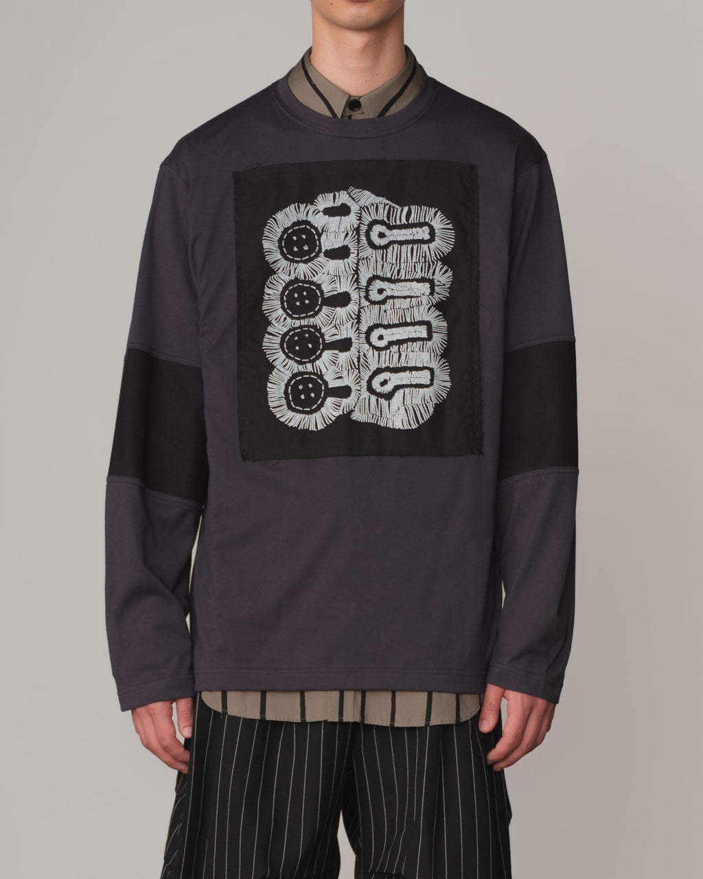 Tshirt 108- Cotton100% Jersey Bsp- Buttonhole- Charcoal