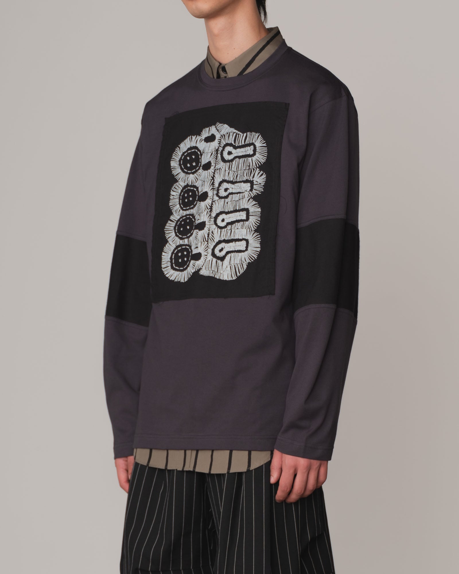 Tshirt 108- Cotton100% Jersey Bsp- Buttonhole- Charcoal
