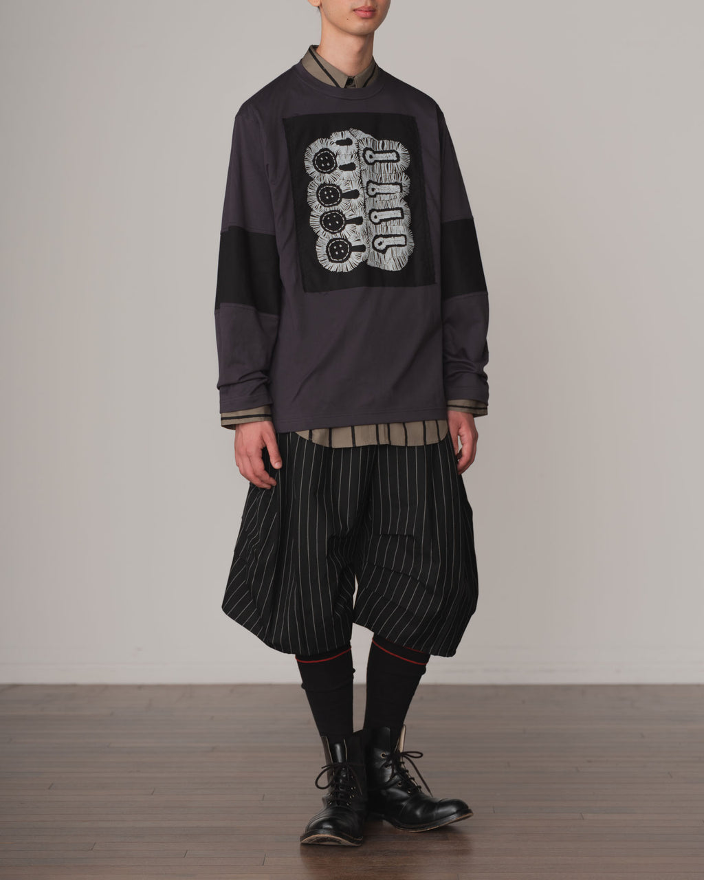 Tshirt 108- Cotton100% Jersey Bsp- Buttonhole- Charcoal