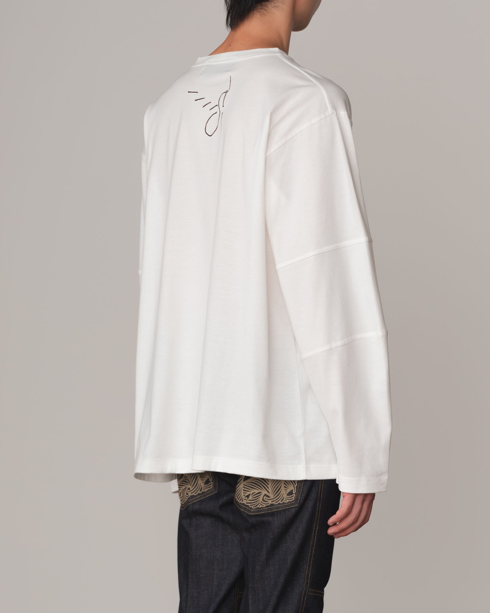 Tshirt 108- Cotton100% Jersey- Lace Rope Print- White
