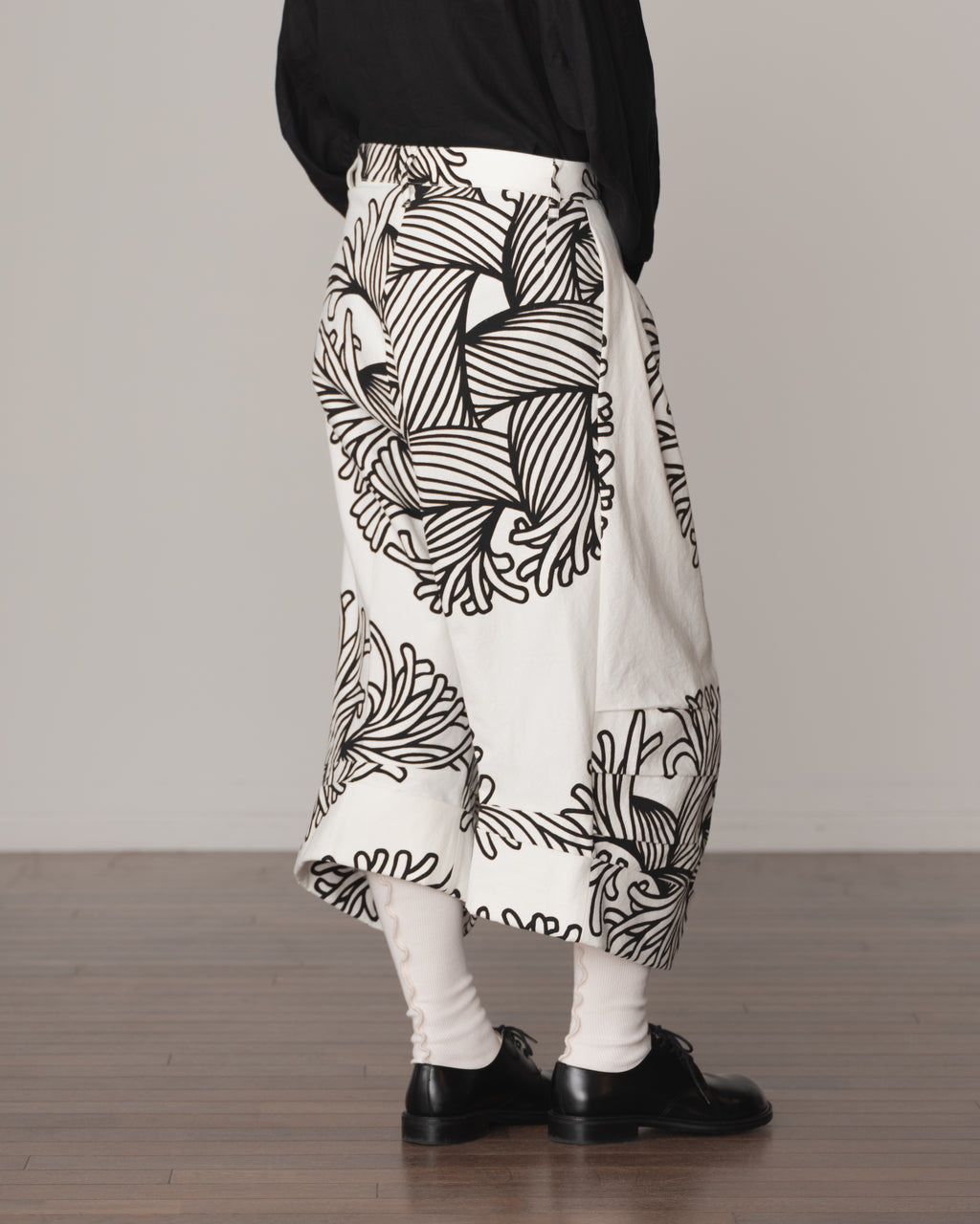 Trousers 21B- Cotton100% Oxford Print- Bubble Rope- Off White