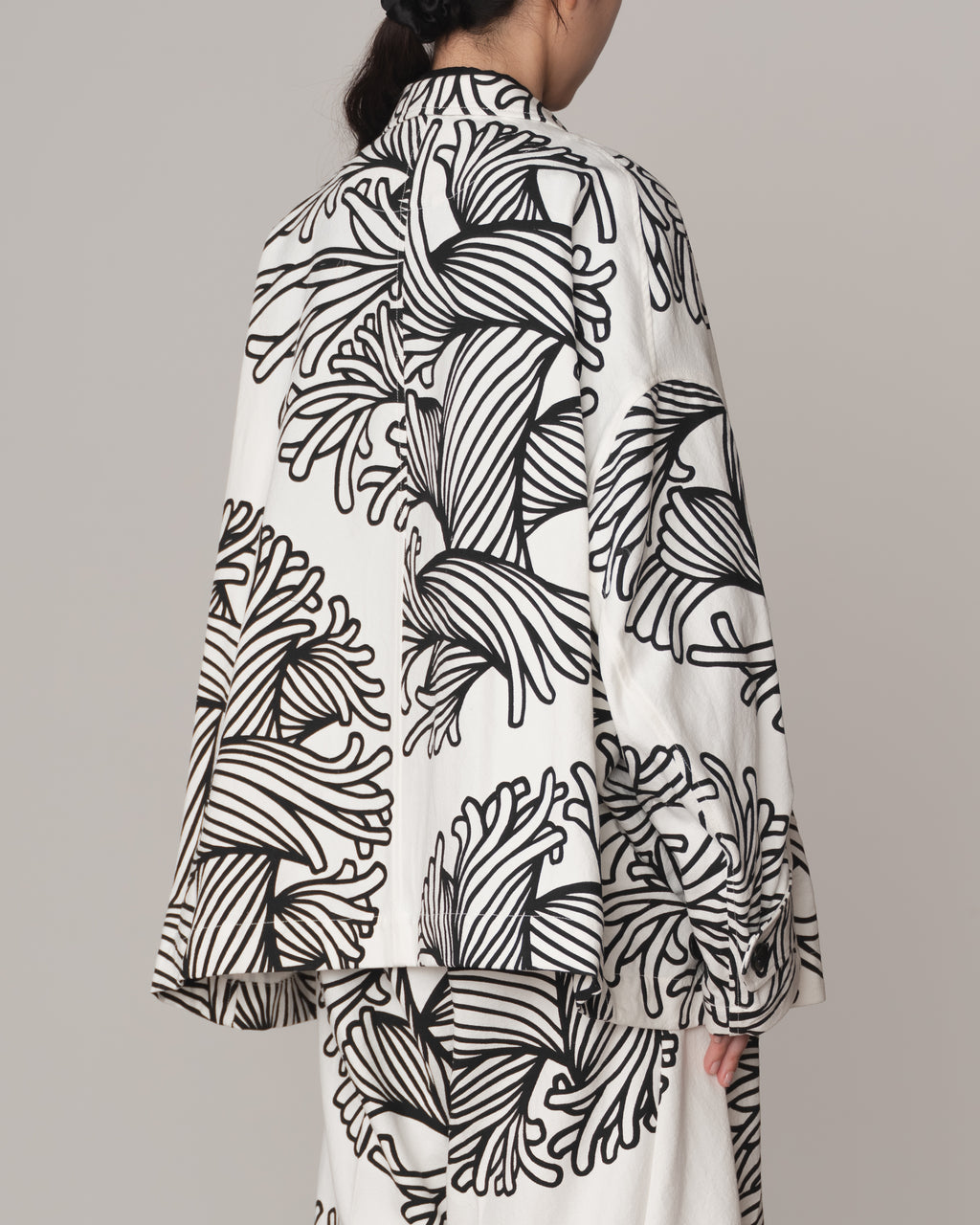 Jacket 19B- Cotton100% Oxford Print- Bubble Rope- Off White