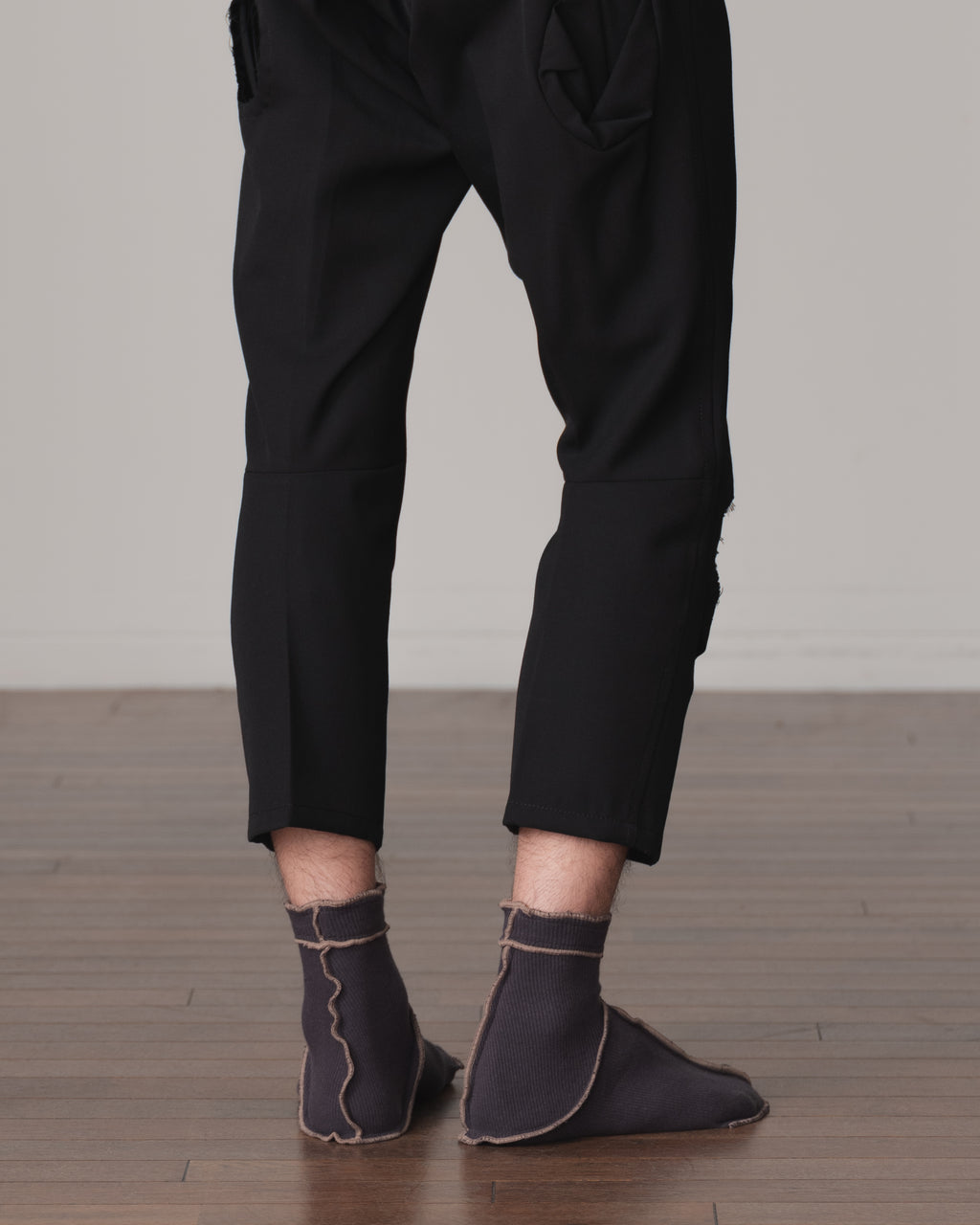 Socks Short- Cotton95% Rib- Beige <716> Stitch- Grey <20> Body
