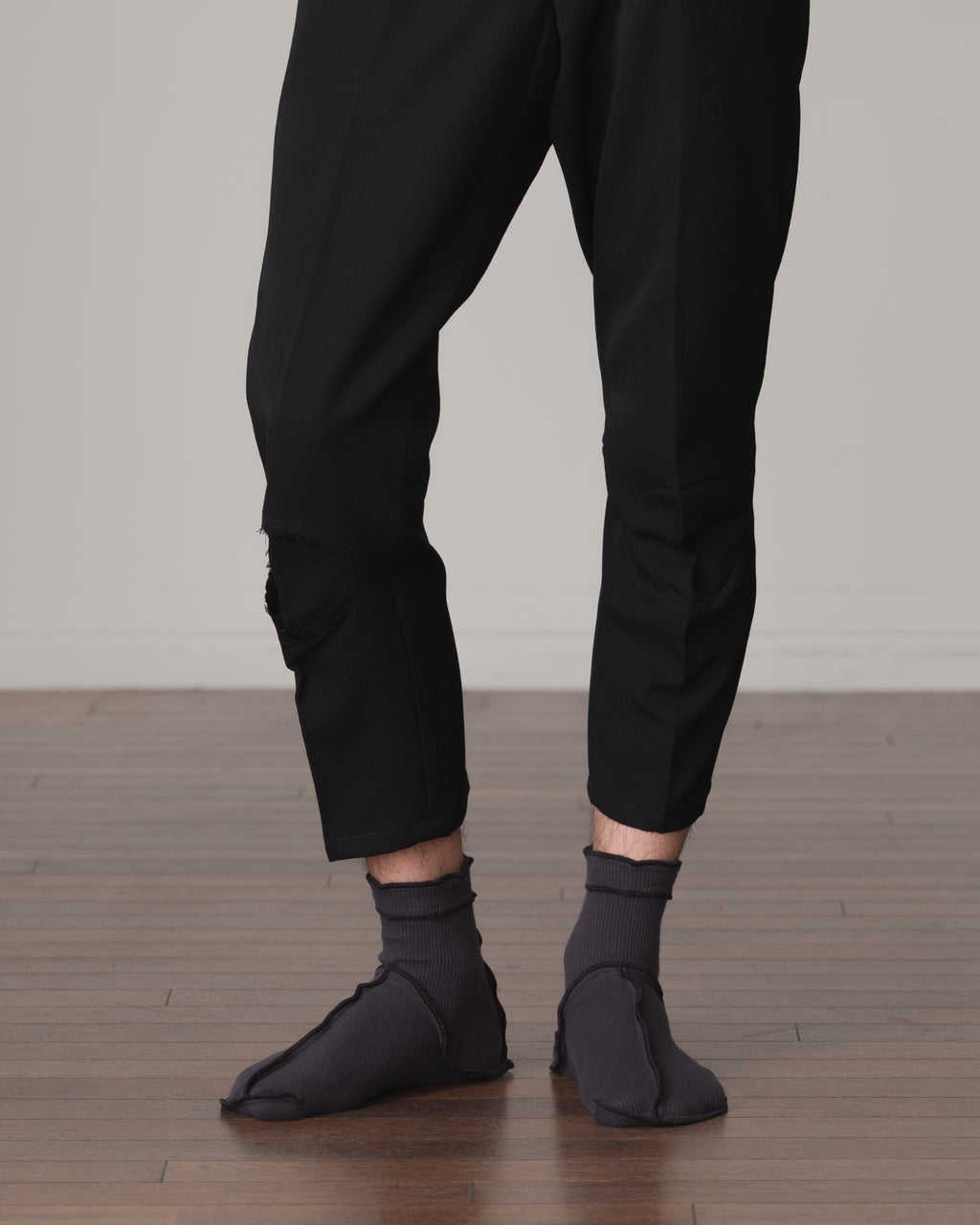 Socks Short- Cotton95% Rib- Black <402> Stitch- Grey <20> Body