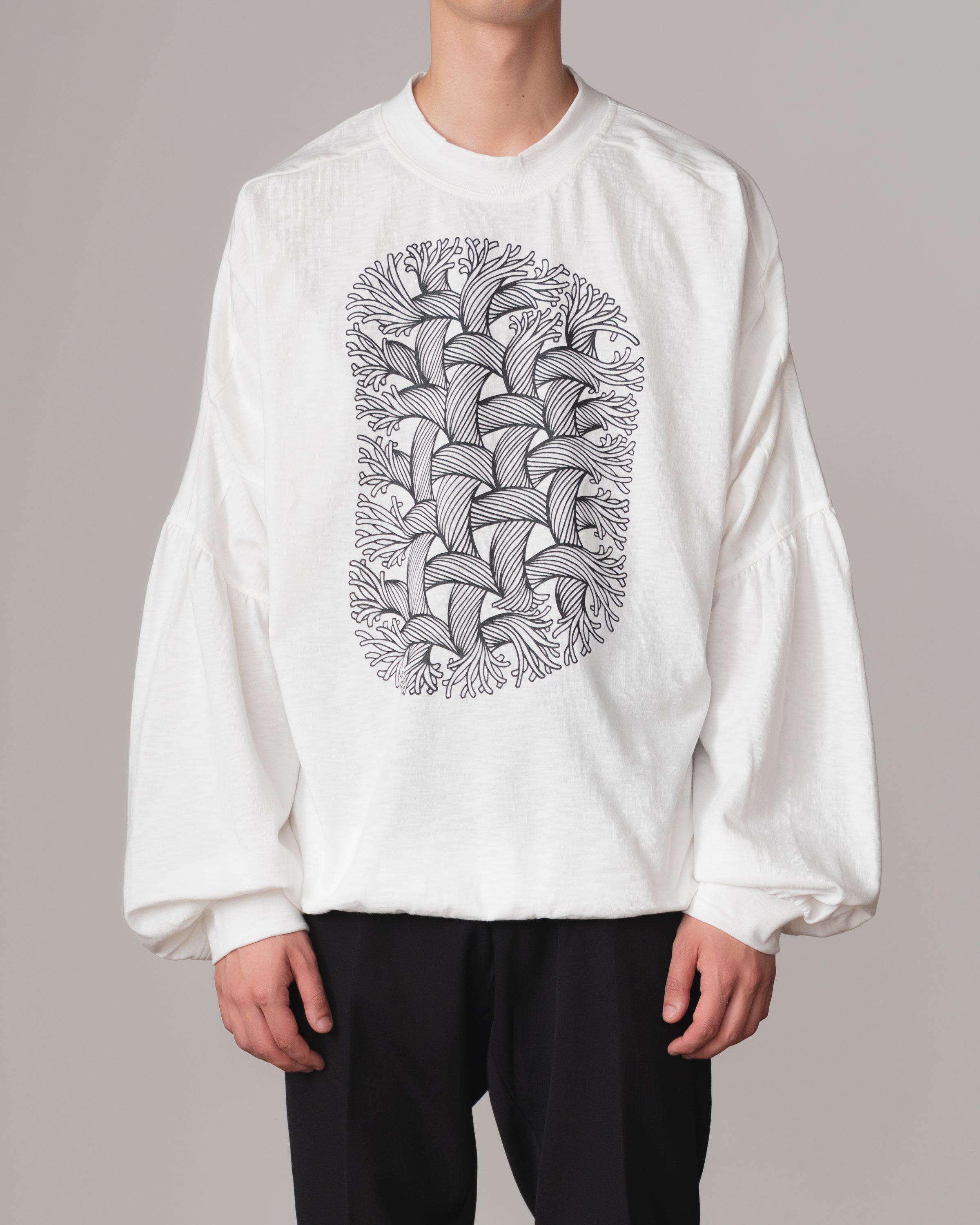 Tshirt 734B- Organic Cotton100% Jersey- Rope Palette- Off White
