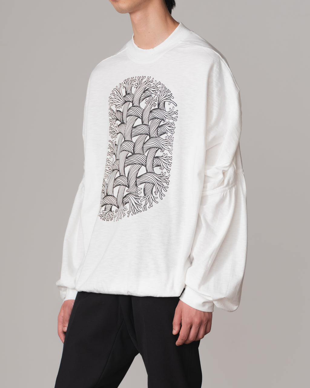 Tshirt 734B- Organic Cotton100% Jersey- Rope Palette- Off White
