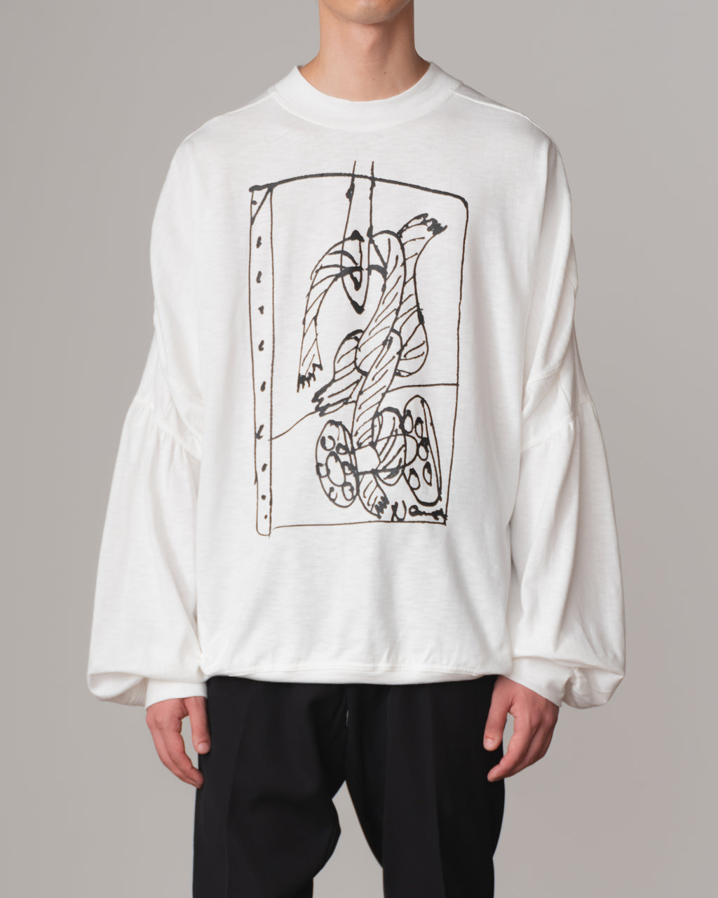 Tshirt 734B- Organic Cotton100% Jersey- Threads & Bobbin- Off White