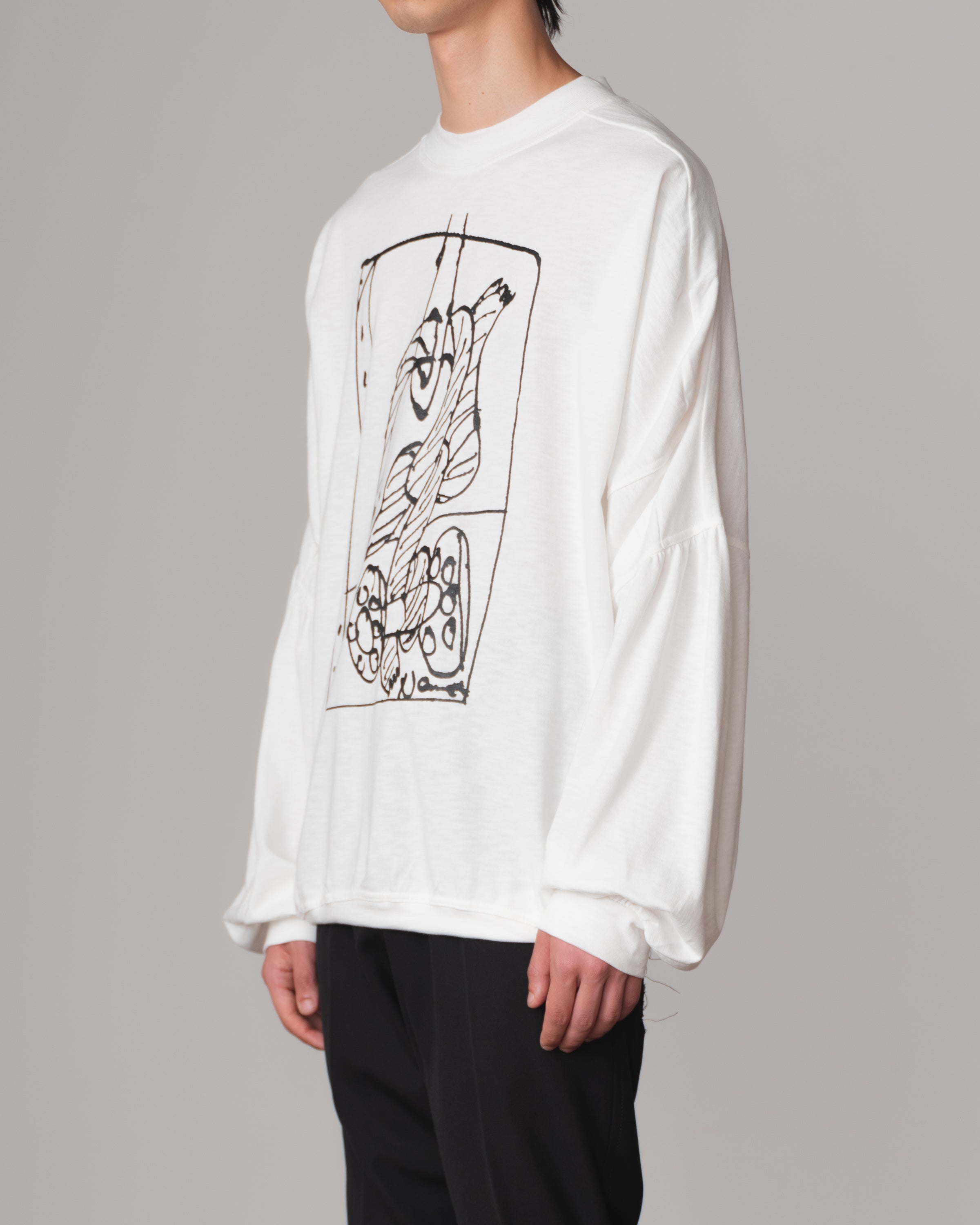 Tshirt 734B- Organic Cotton100% Jersey- Threads & Bobbin- Off White