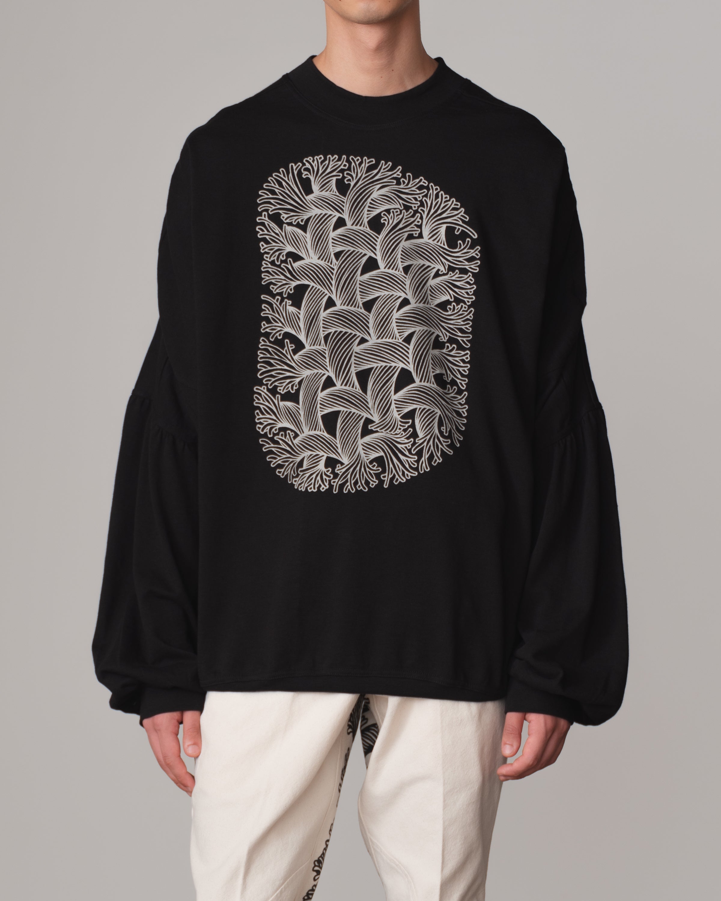 Tshirt 734B- Organic Cotton100% Jersey- Rope Palette- Black