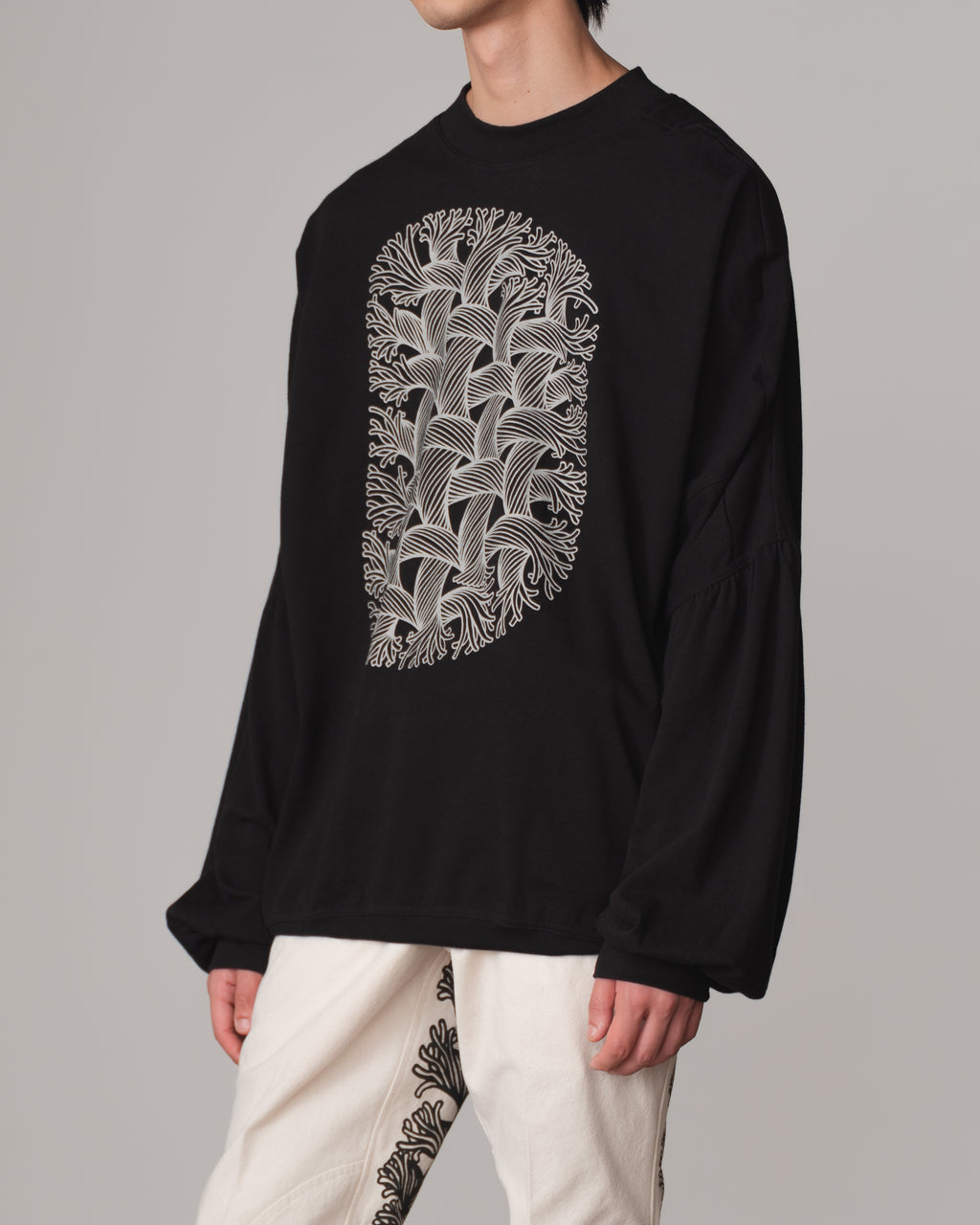 Tshirt 734B- Organic Cotton100% Jersey- Rope Palette- Black