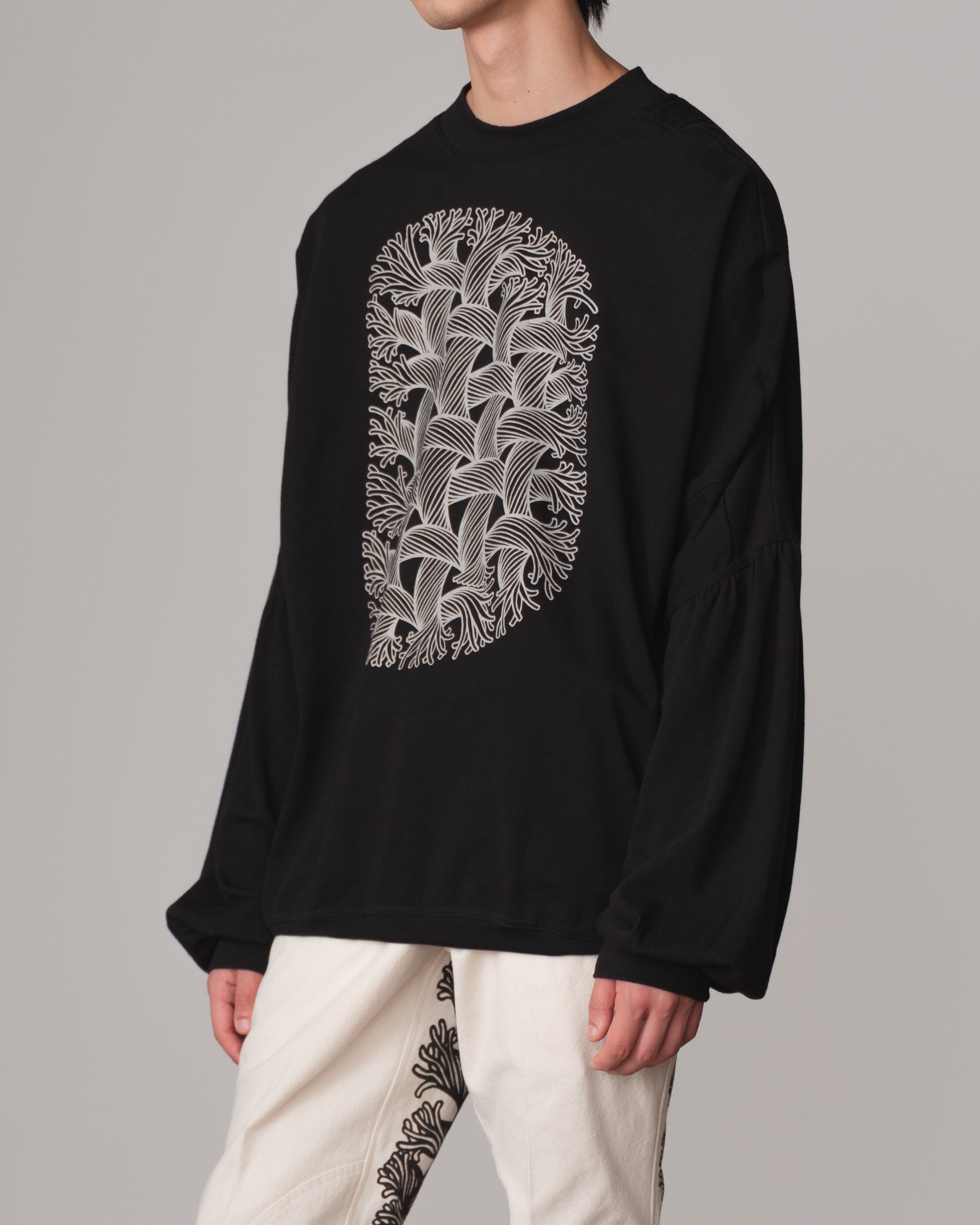 Tshirt 734B- Organic Cotton100% Jersey- Rope Palette- Black